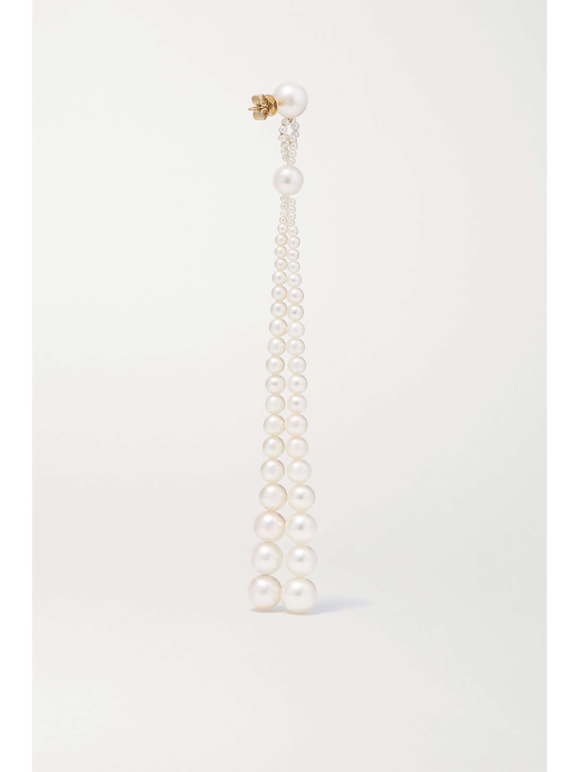 SOPHIE BILLE BRAHE Peggy Opera 14-karat gold pearl earrings