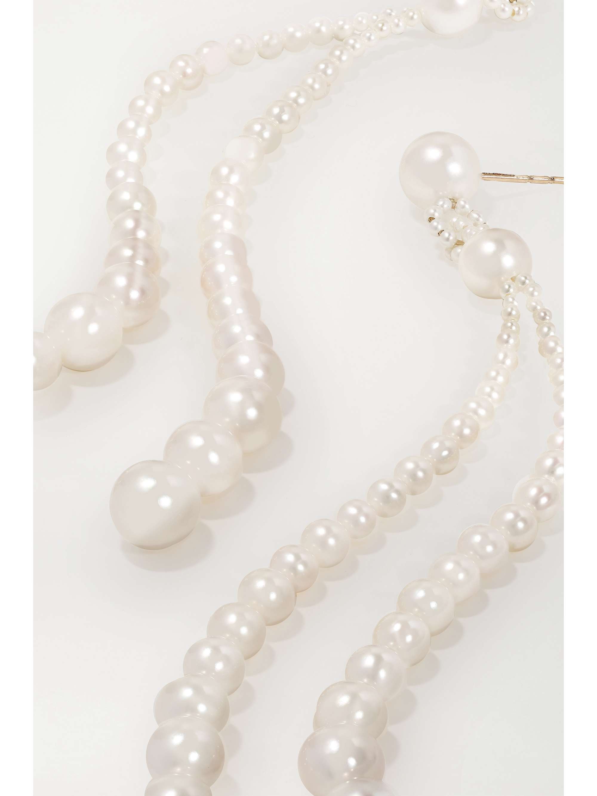 SOPHIE BILLE BRAHE Peggy Opera 14-karat gold pearl earrings