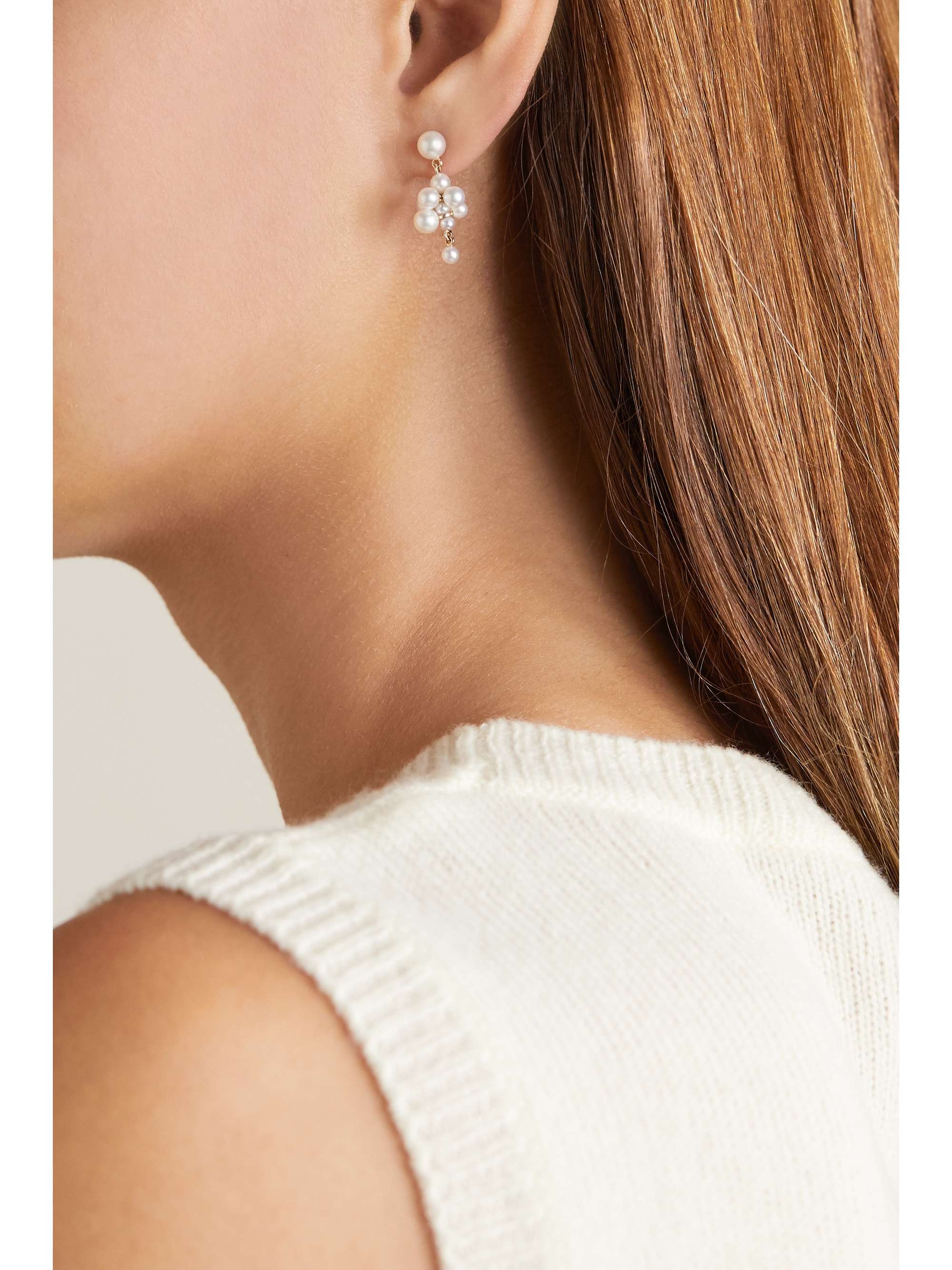 SOPHIE BILLE BRAHE Petite Celli 14-karat gold pearl earring