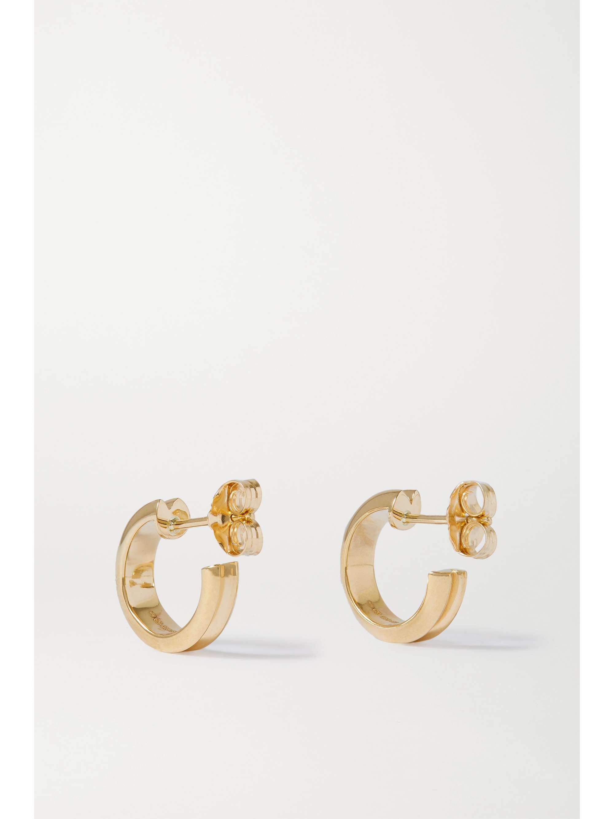 WWAKE Narrow Ripple 10-karat gold hoop earrings