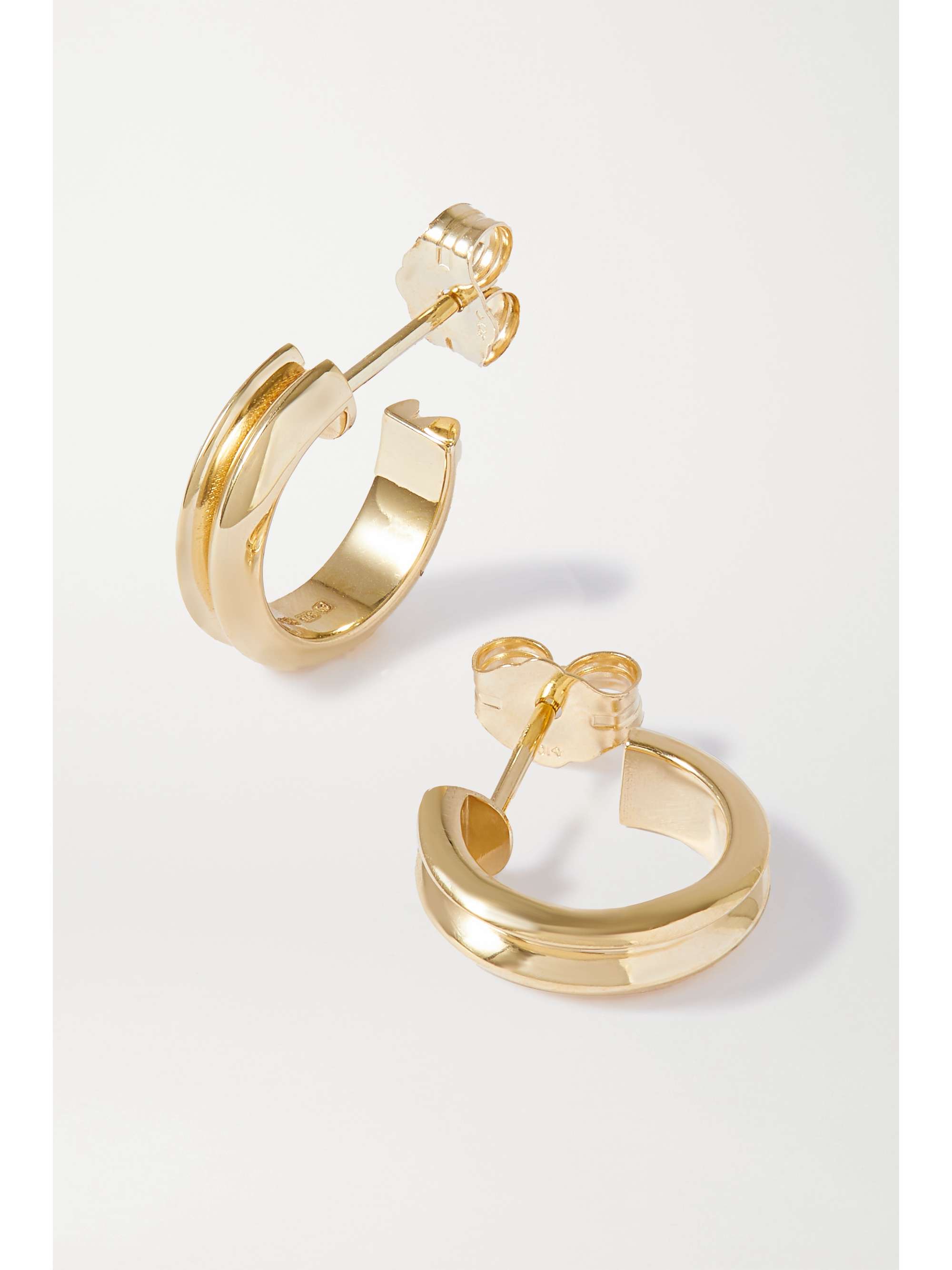 WWAKE Narrow Ripple 10-karat gold hoop earrings