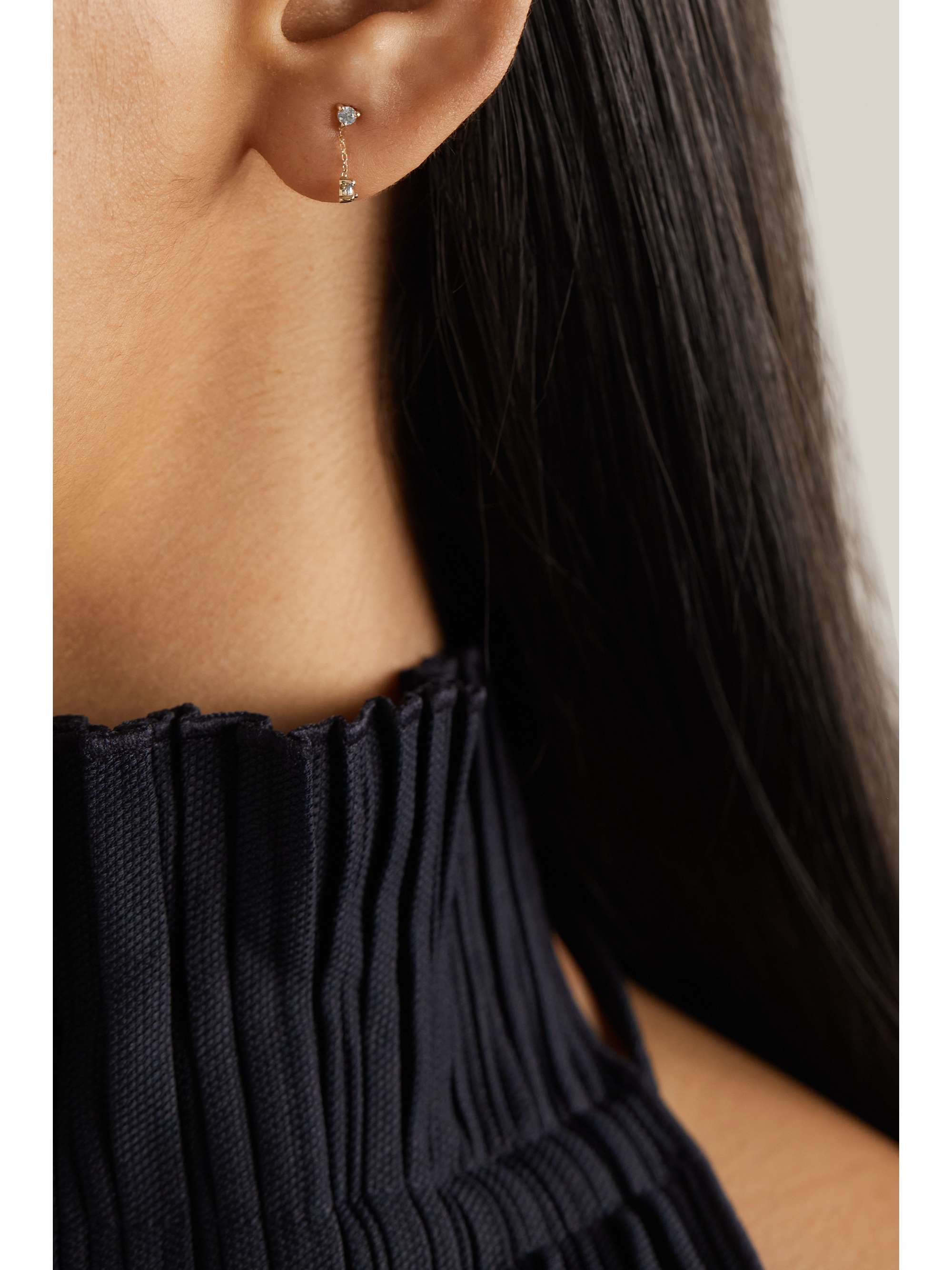 WWAKE Gold sapphire earrings