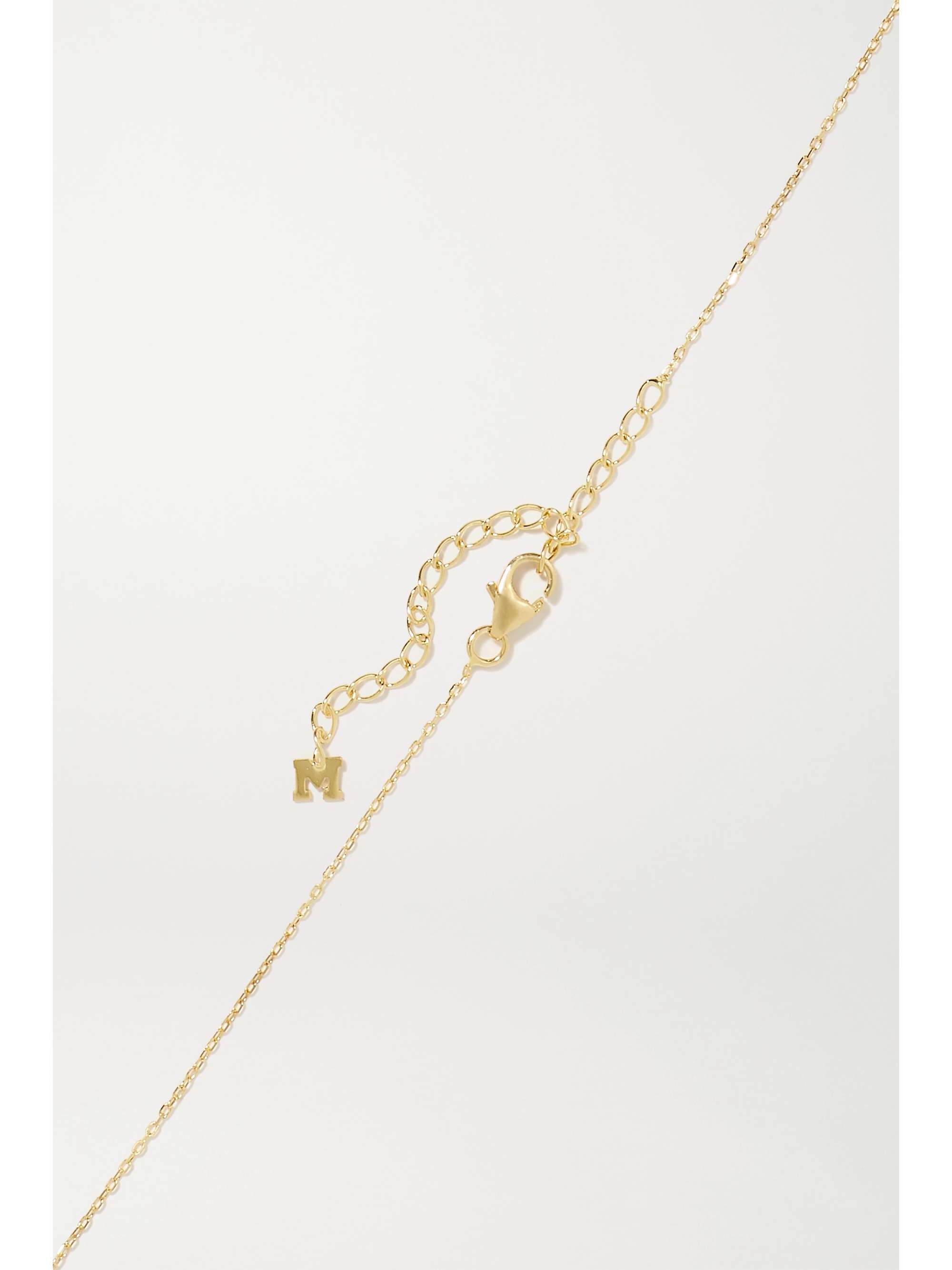 MATEO 14-karat gold, quartz and diamond necklace