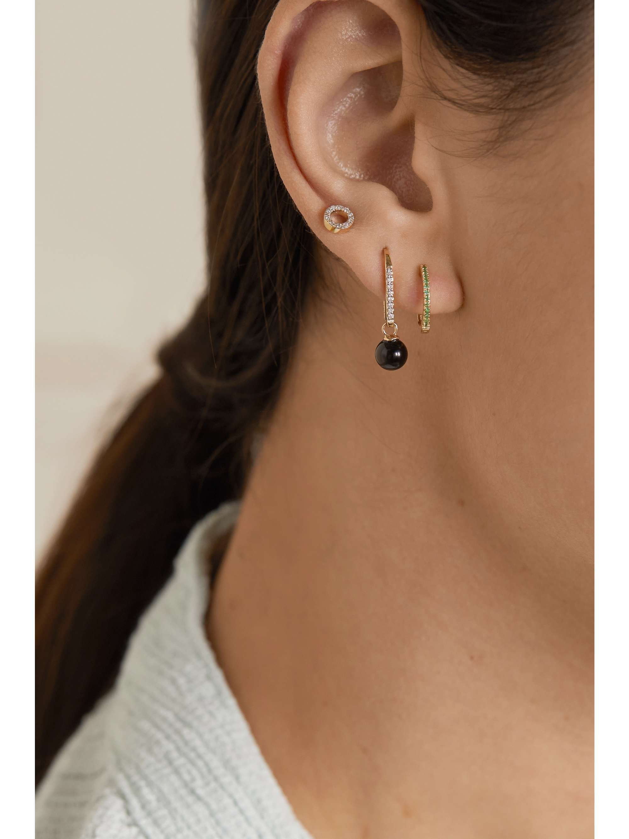 MATEO 14-karat gold diamond earrings