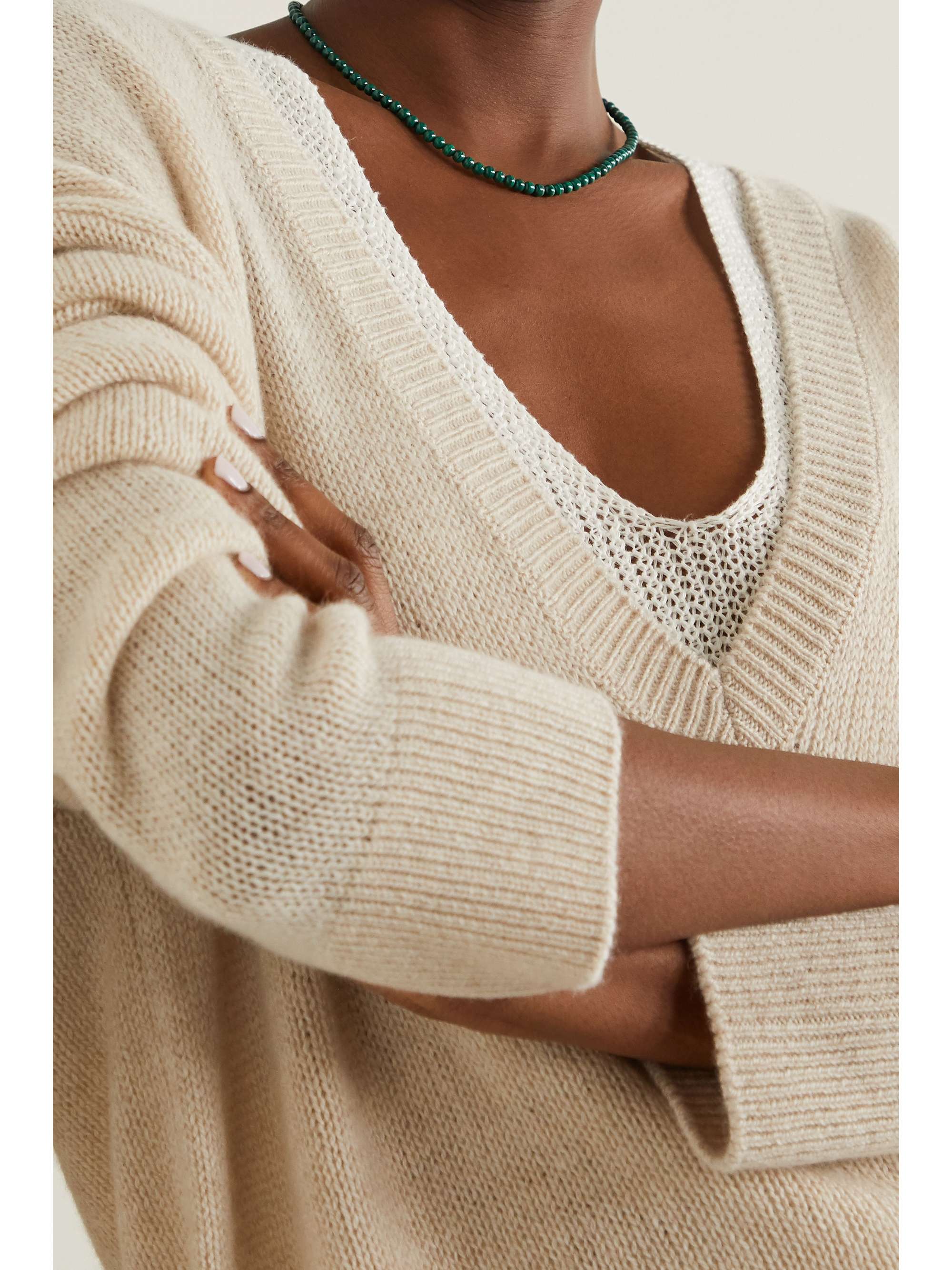 MATEO 14-karat gold aquamarine necklace