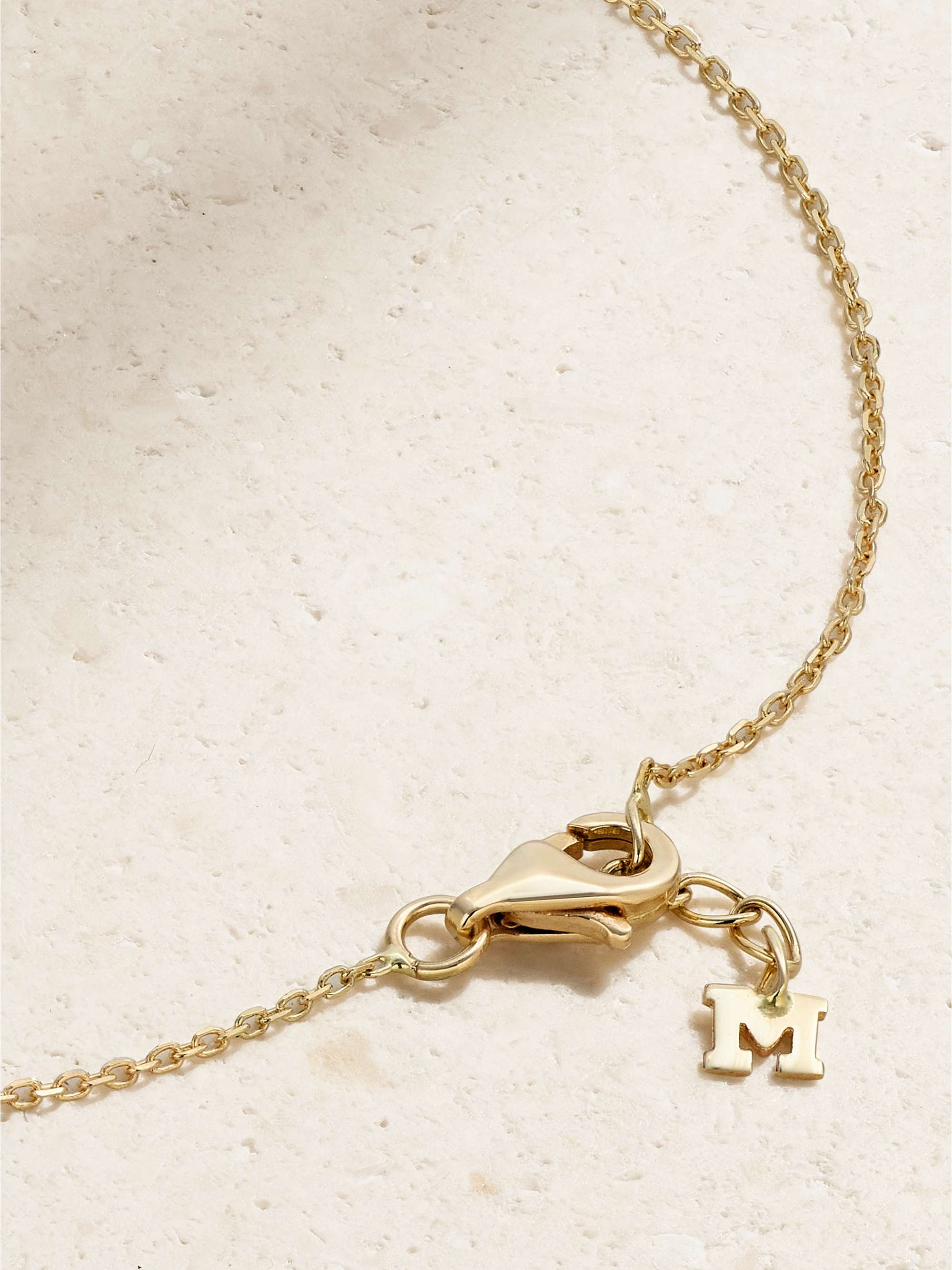 MATEO 14-karat gold, pearl and diamond bracelet