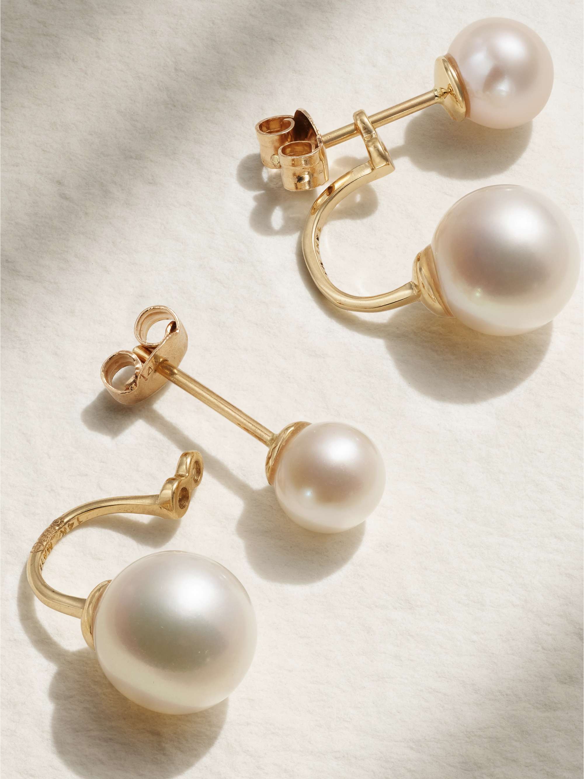 MATEO 14-karat gold pearl earrings