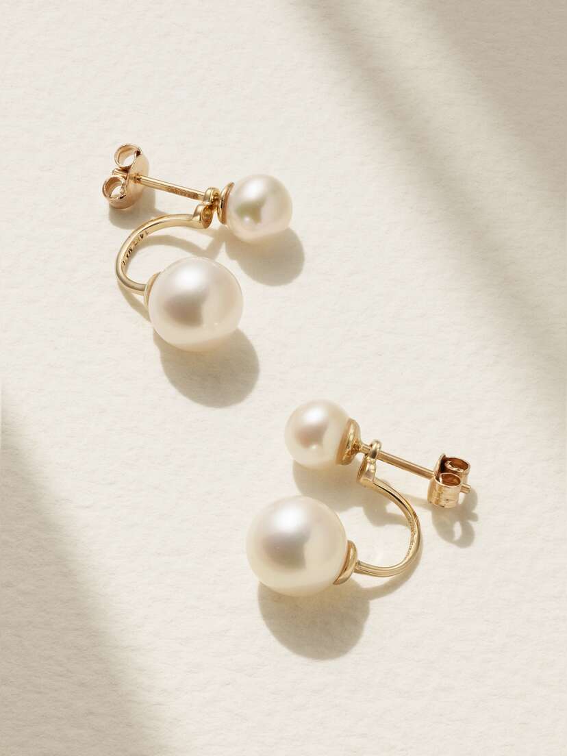 Mateo 14-karat Gold Pearl Earrings