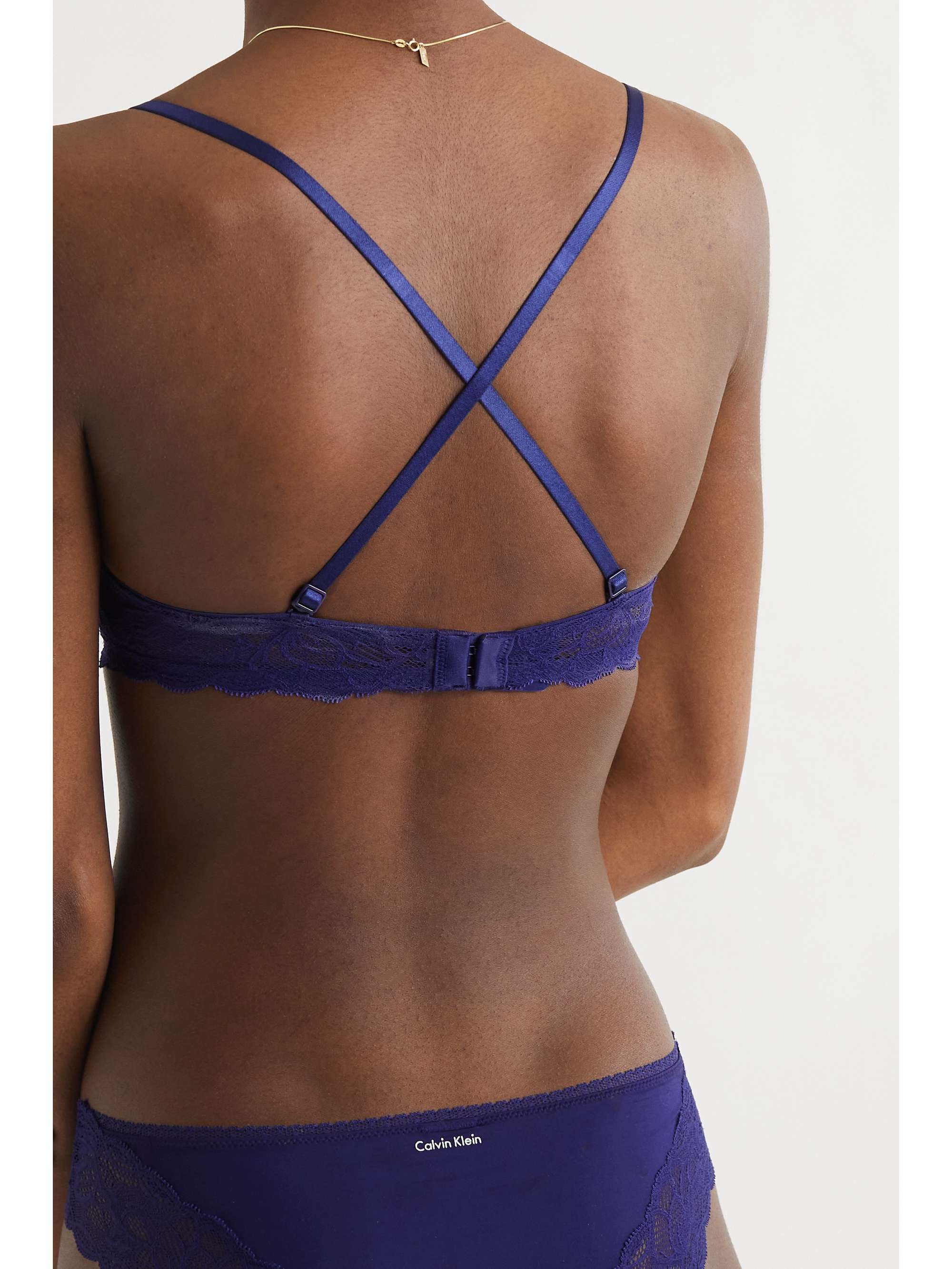 CALVIN KLEIN UNDERWEAR Seductive Comfort stretch-lace underwired plunge bra