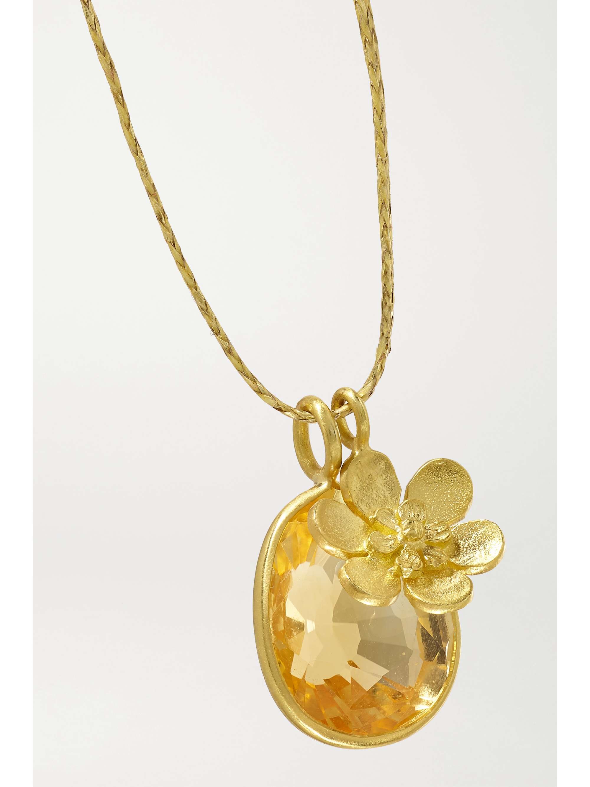 PIPPA SMALL 18-karat gold citrine necklace