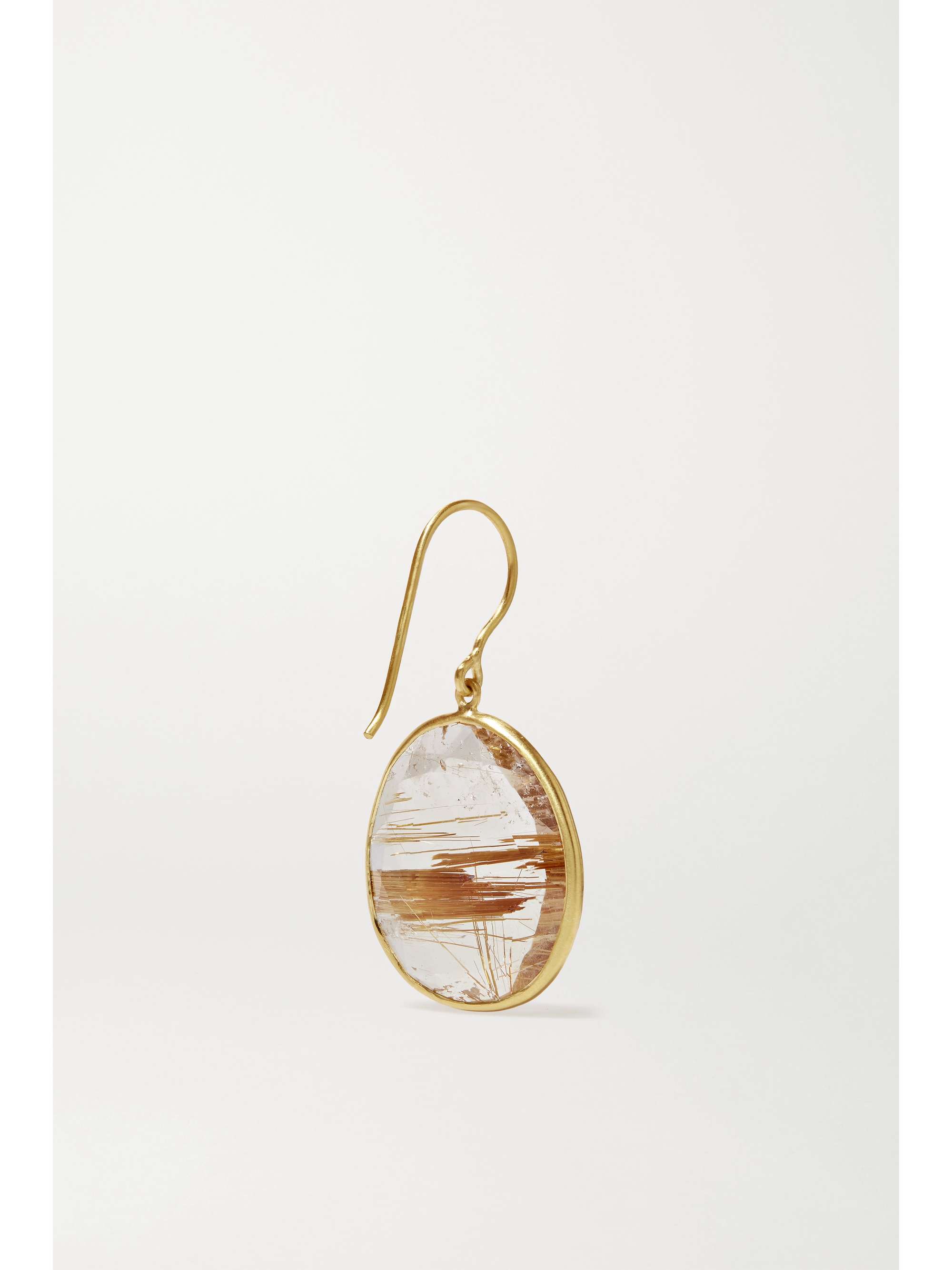 PIPPA SMALL 18-karat gold quartz earrings
