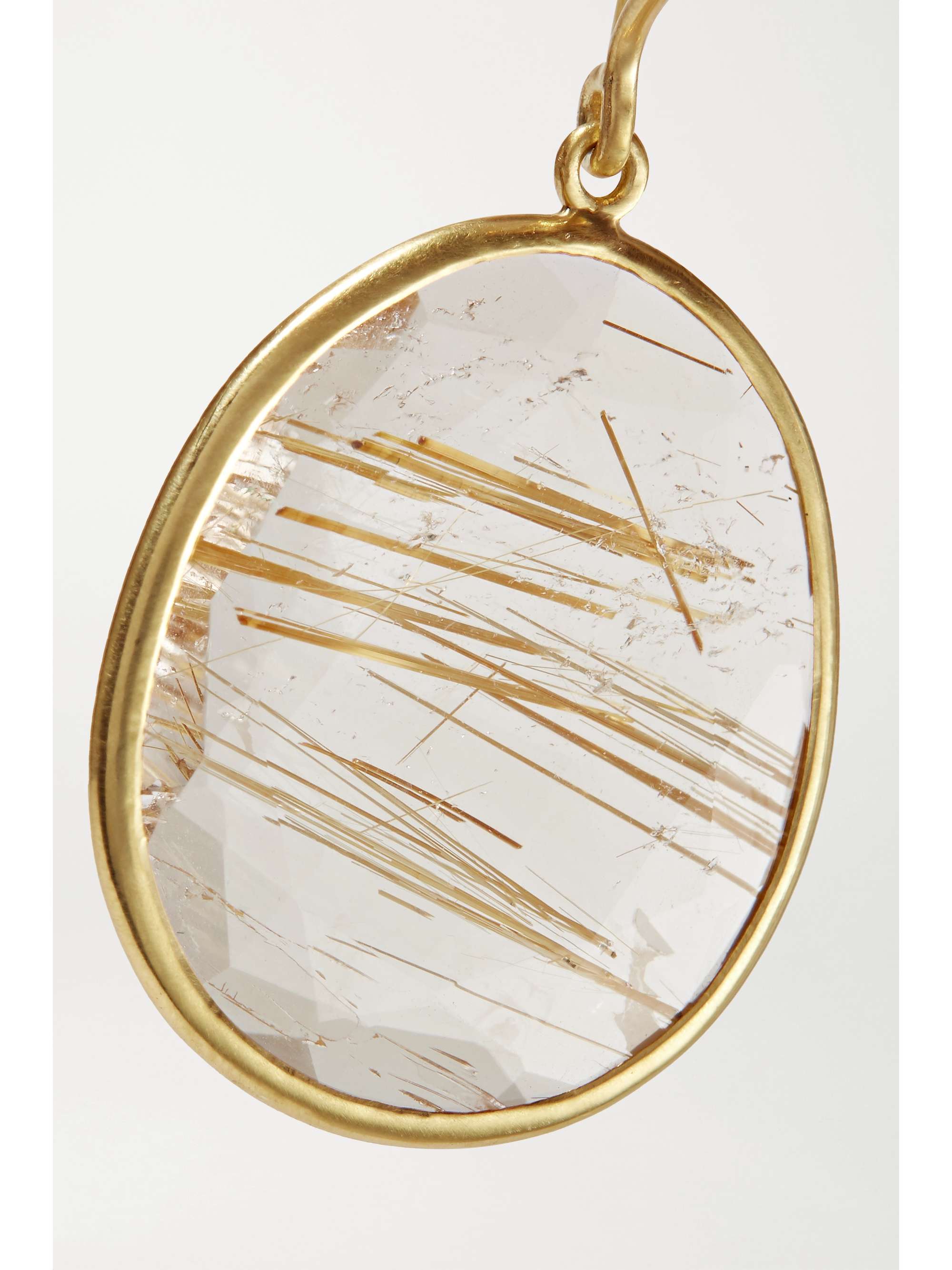PIPPA SMALL 18-karat gold quartz earrings