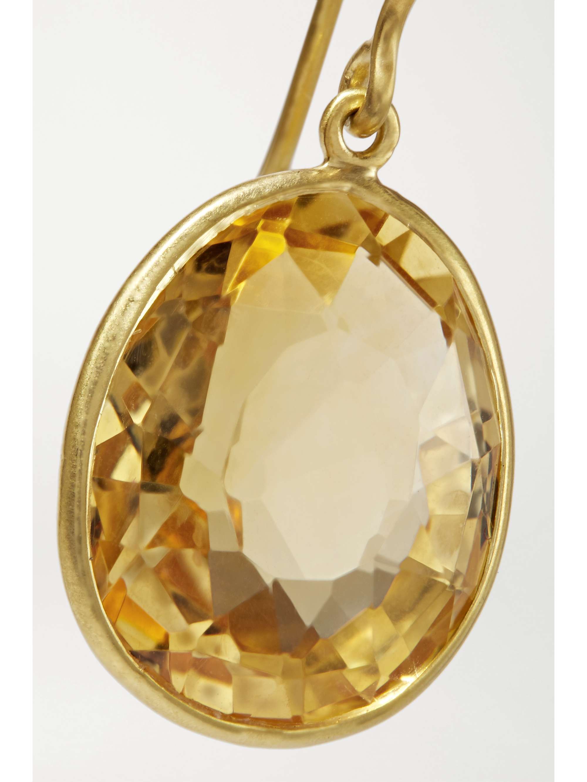 PIPPA SMALL 18-karat gold citrine earrings