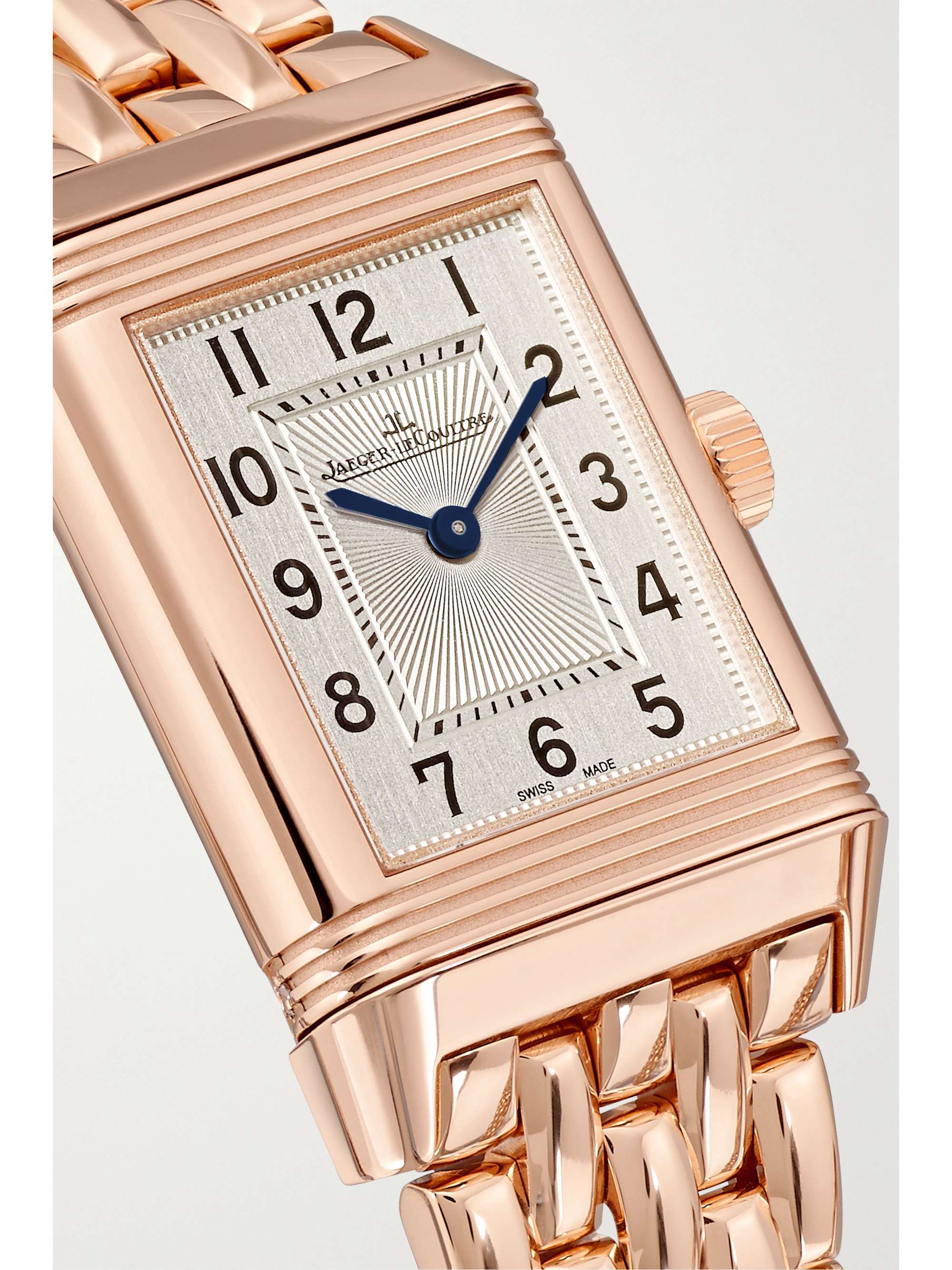 JAEGER-LECOULTRE Reverso Classic Duetto small hand-wound 34.2mm x 21mm rose gold and diamond watch