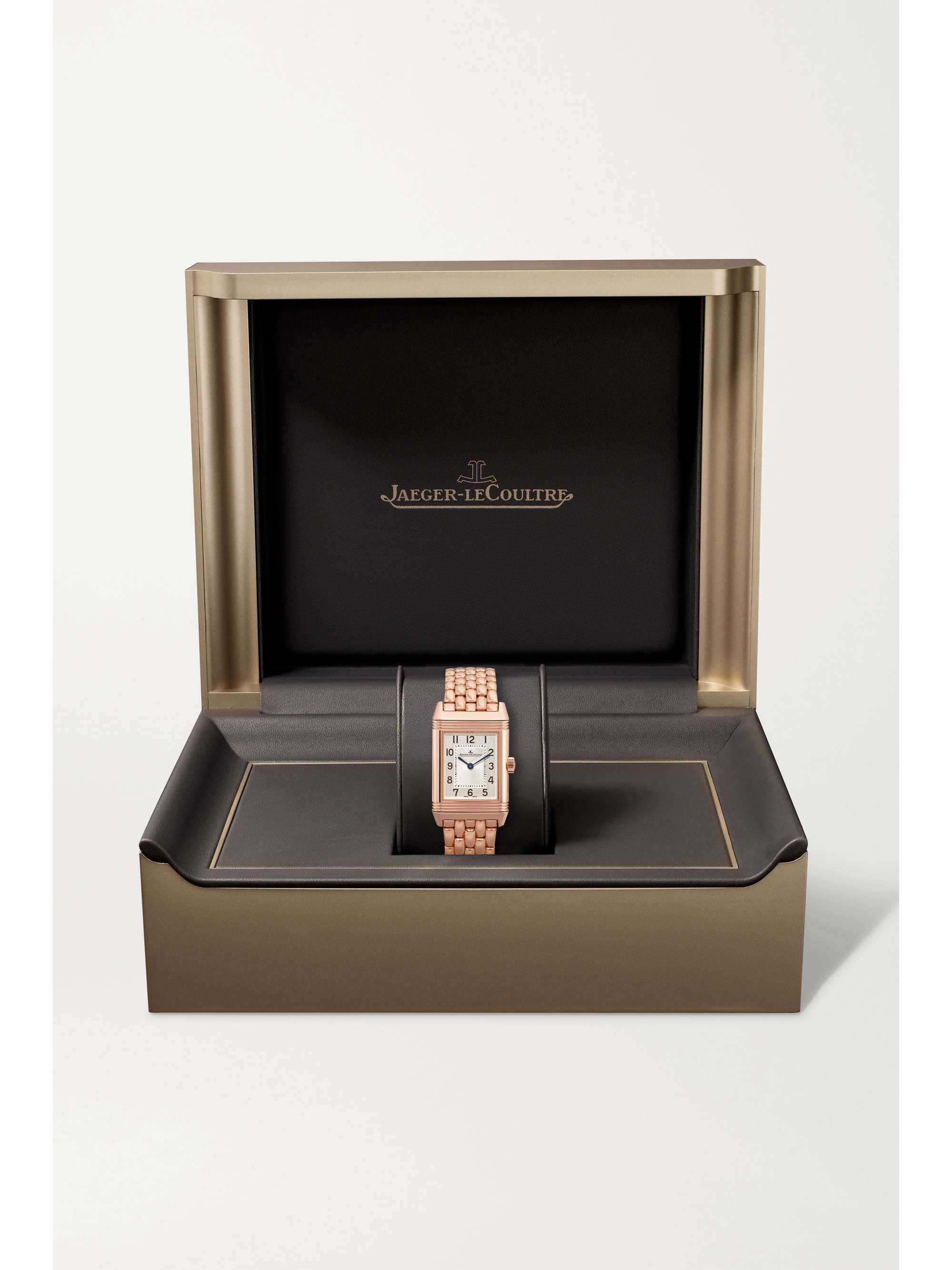 JAEGER-LECOULTRE Reverso Classic Duetto small hand-wound 34.2mm x 21mm rose gold and diamond watch