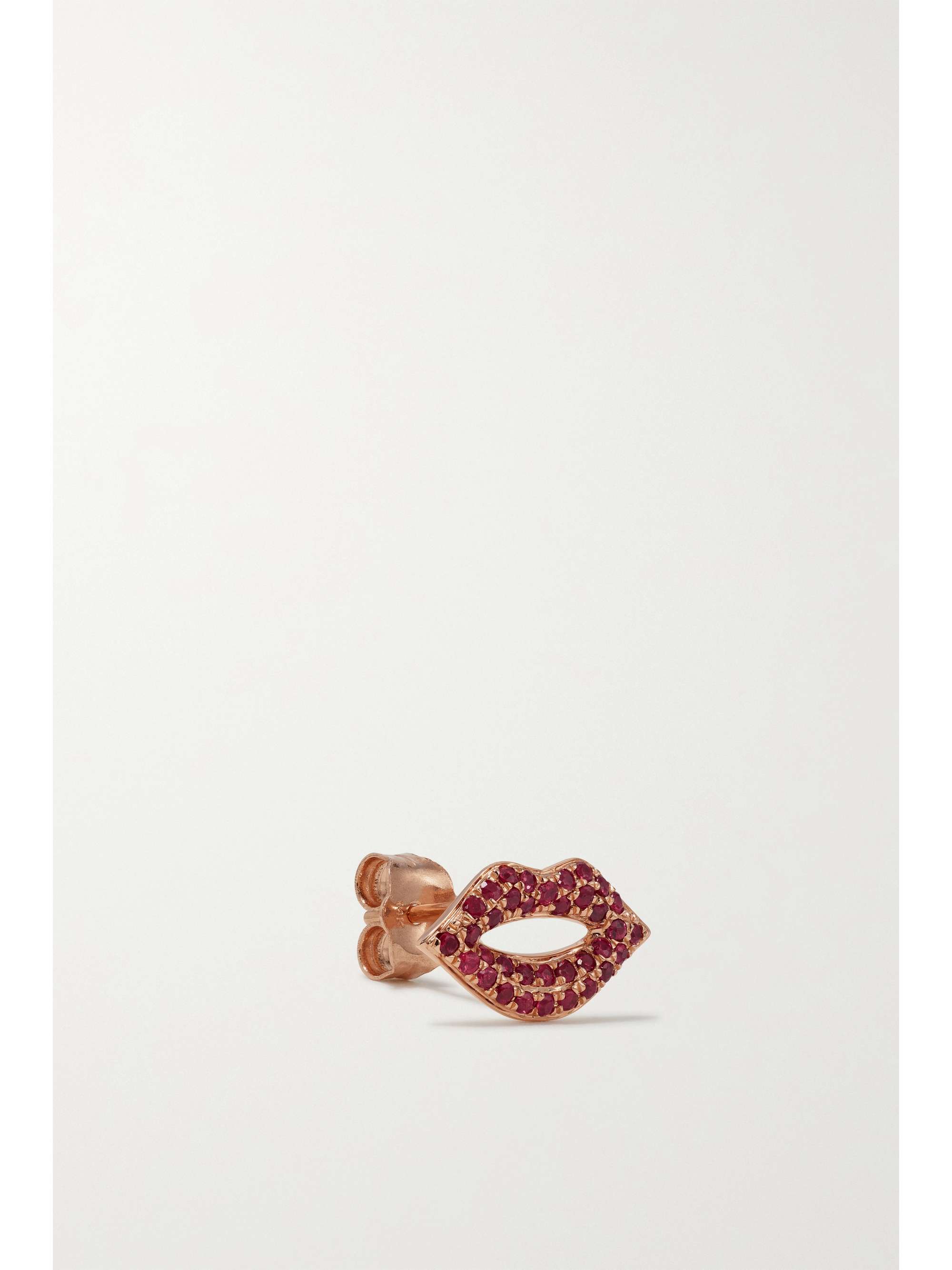 SYDNEY EVAN 14-karat rose gold ruby earrings