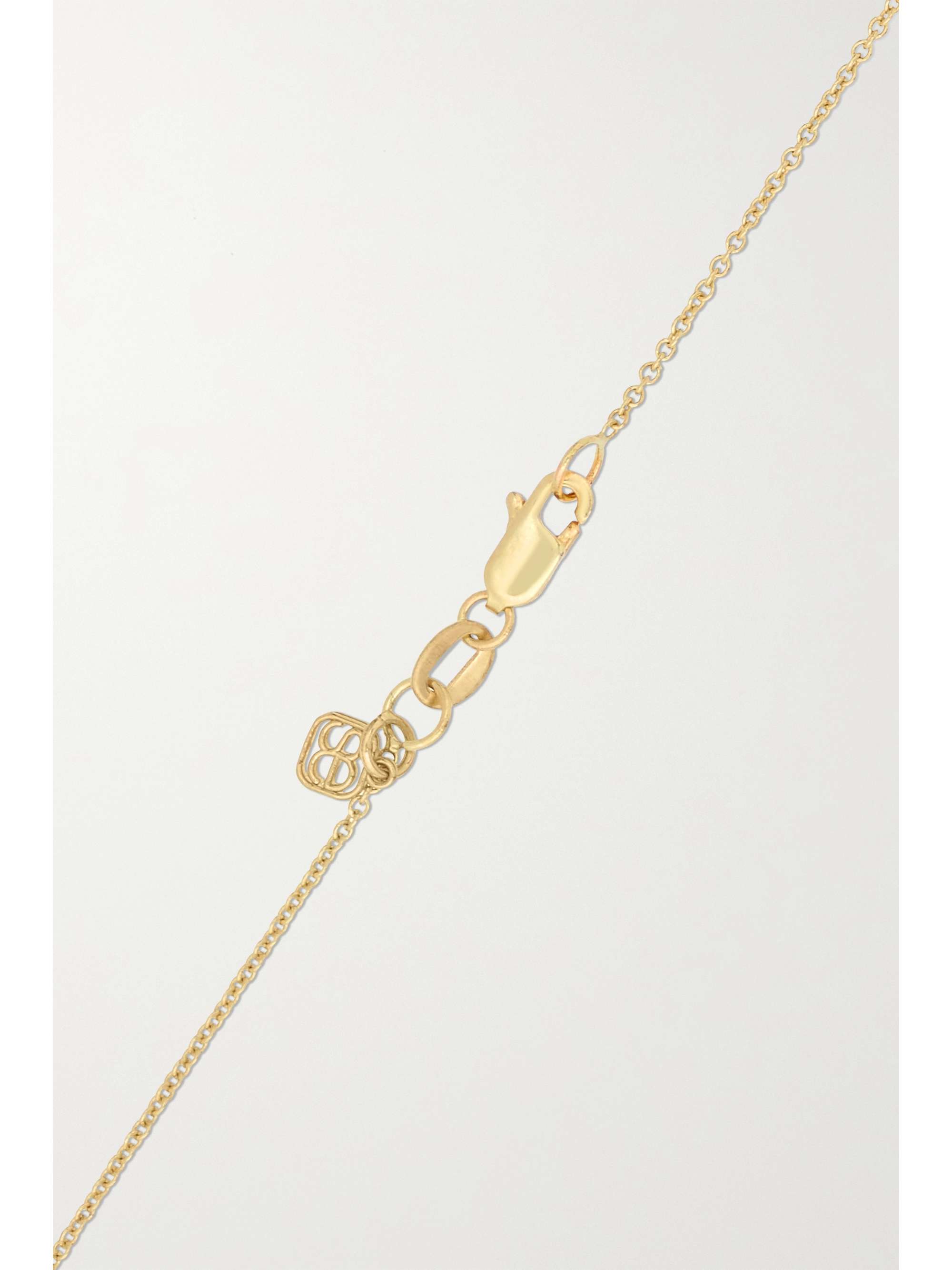 SYDNEY EVAN Small 14-karat gold, enamel, diamond and sapphire necklace