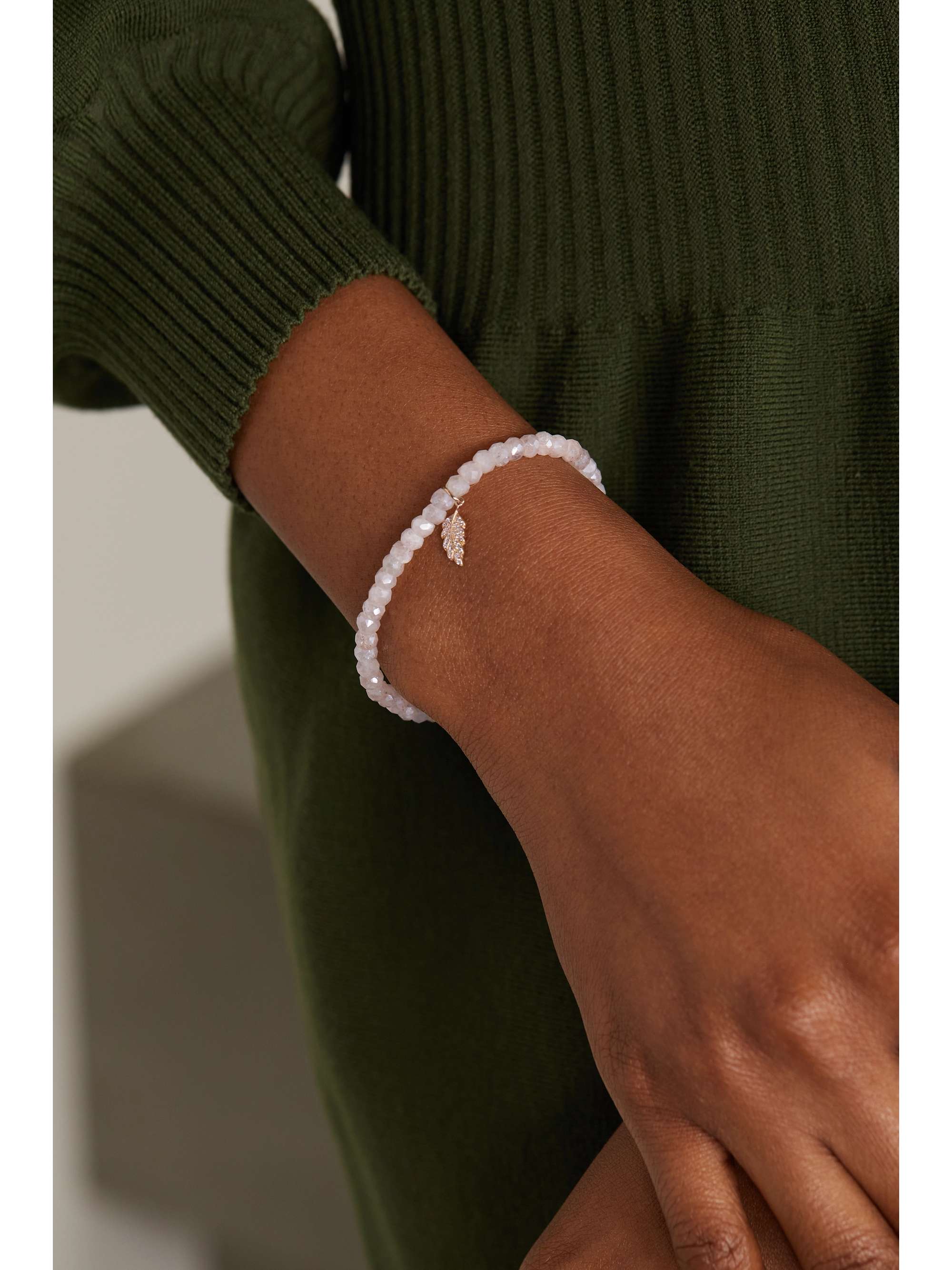 SYDNEY EVAN 14-karat gold, grapolite and diamond bracelet