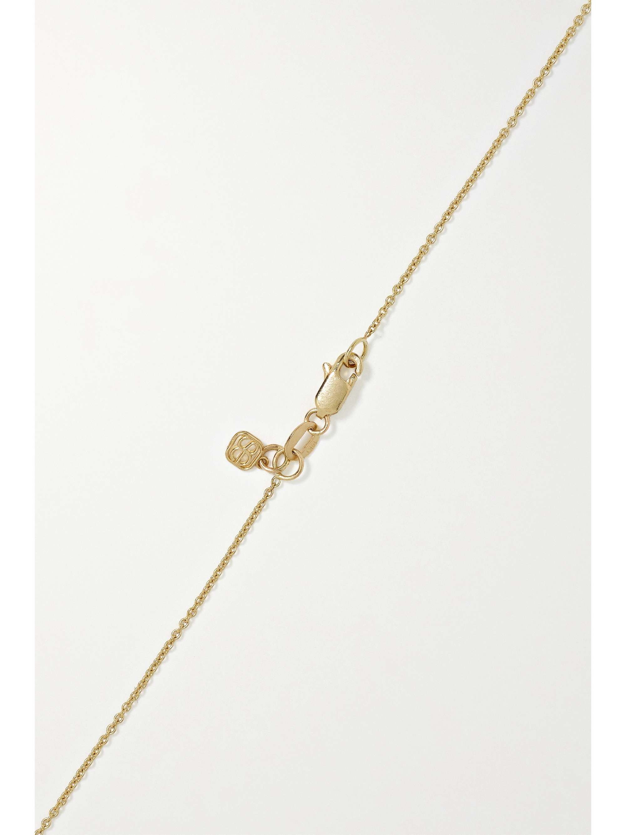 SYDNEY EVAN Butterfly Coin 14-karat gold diamond necklace