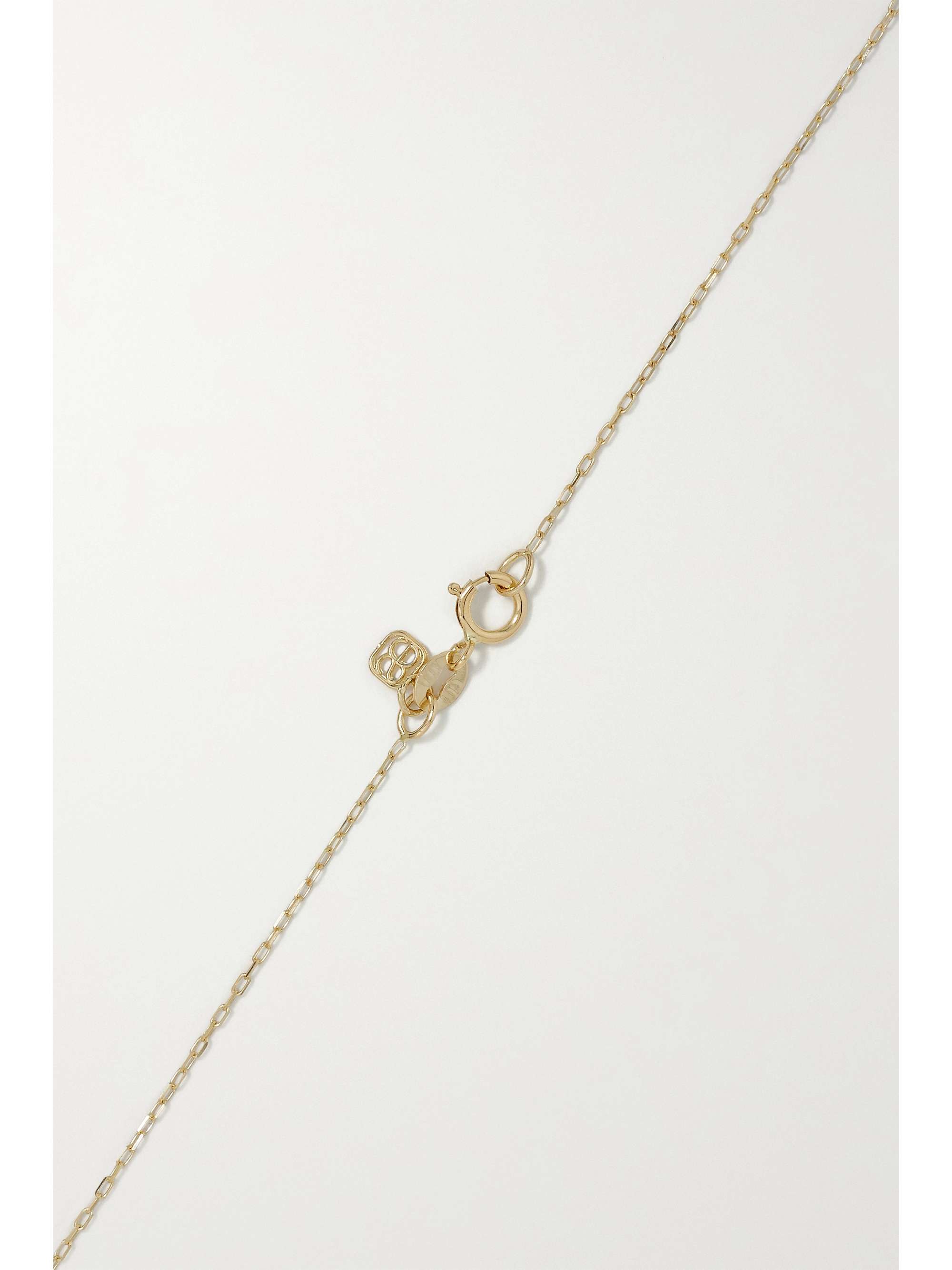 SYDNEY EVAN Bow 14-karat gold diamond necklace