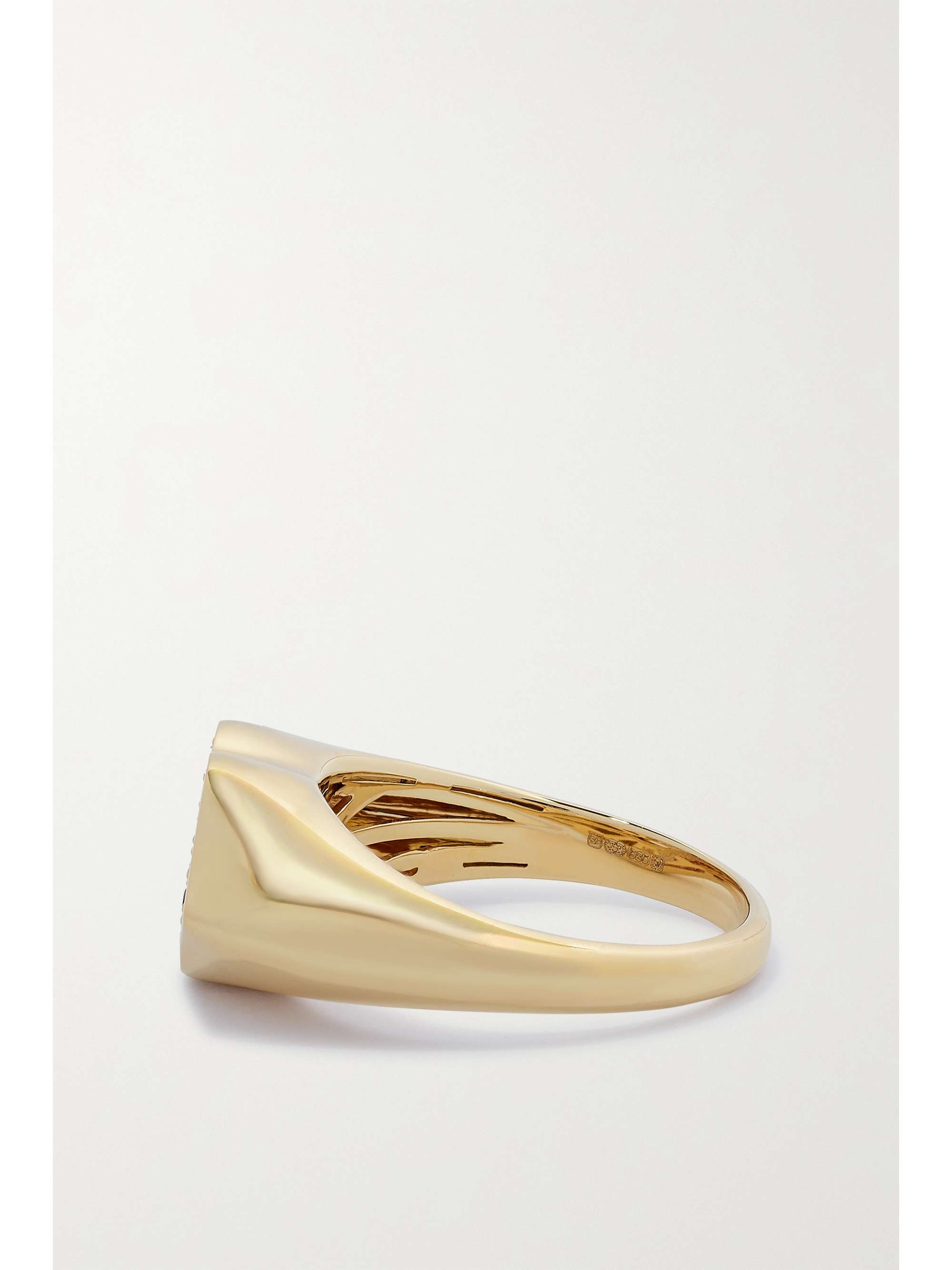 SYDNEY EVAN Lips 14-karat gold ruby signet ring