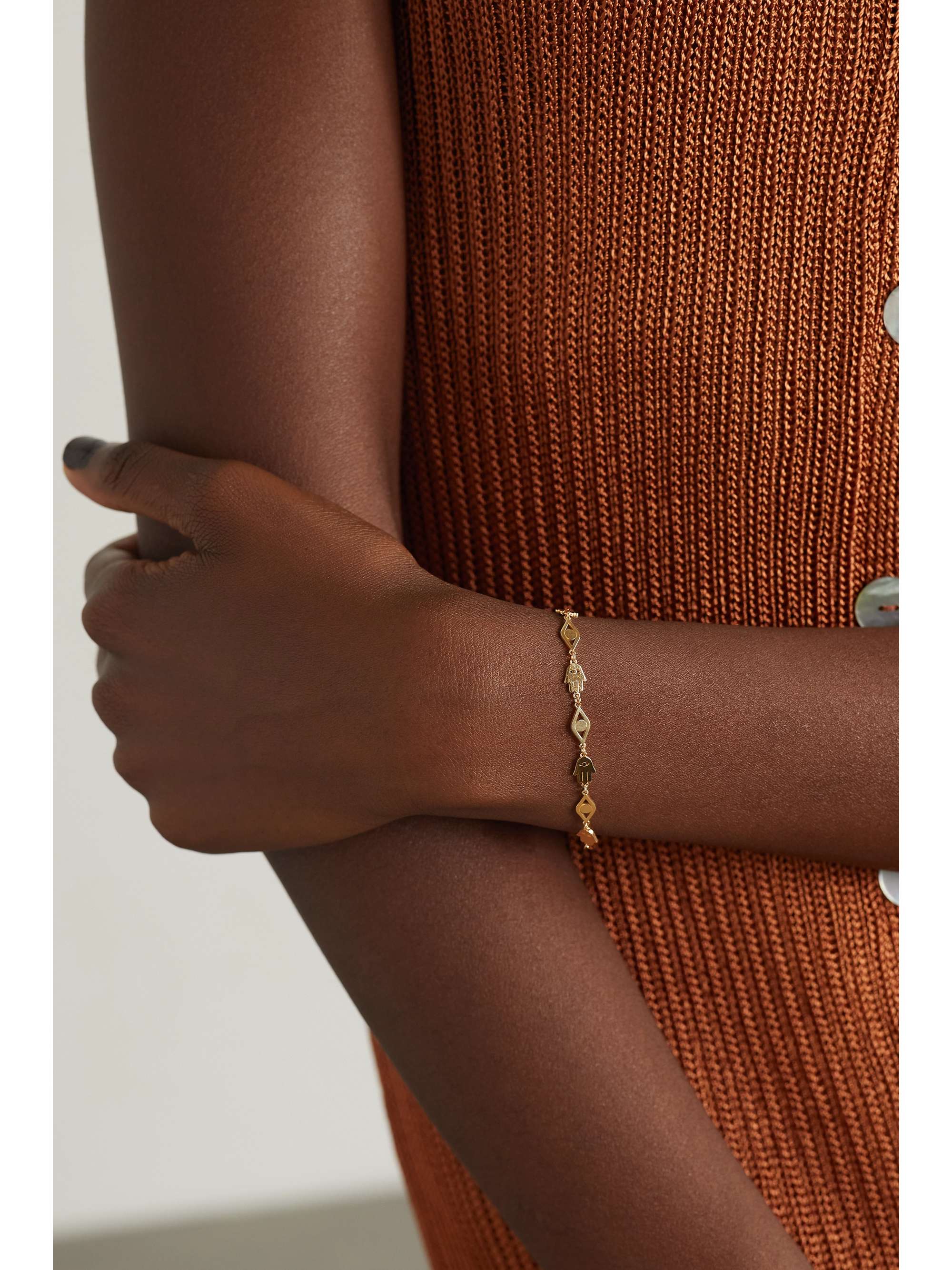 SYDNEY EVAN Tiny Pure 14-karat gold bracelet
