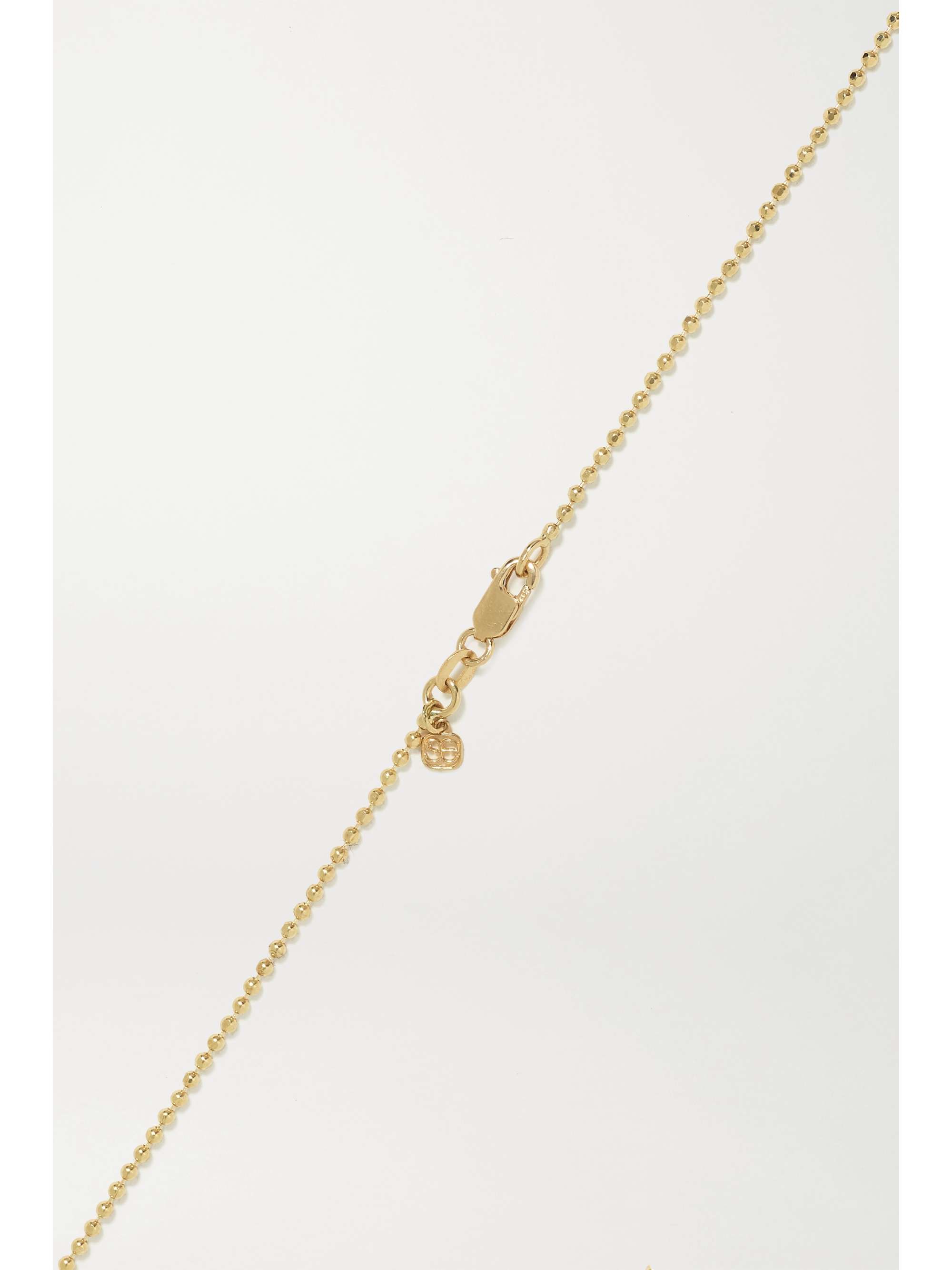 SYDNEY EVAN Evil Eye 14-karat gold diamond necklace