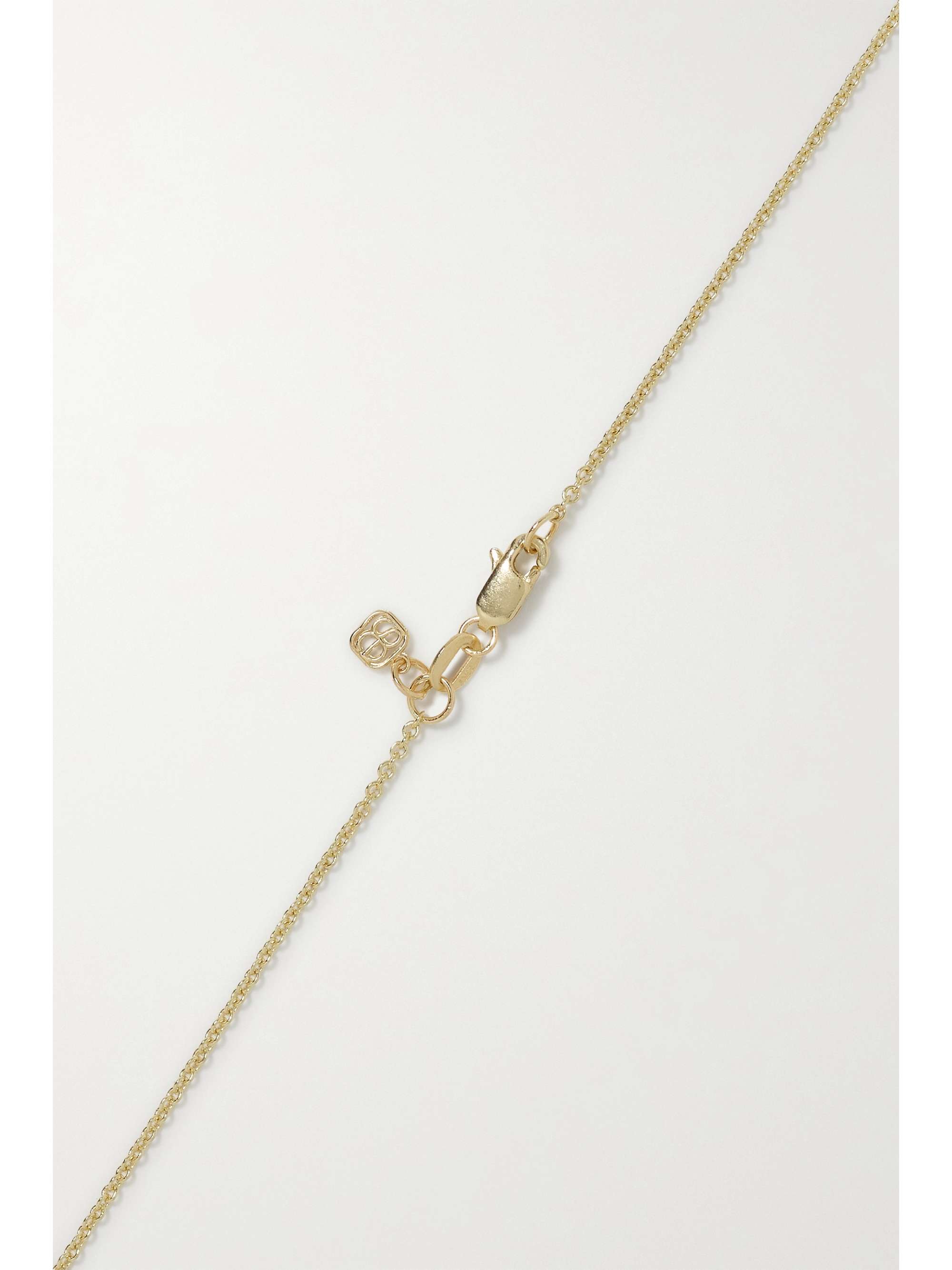 SYDNEY EVAN Kette aus 14 Karat Gold mit Mondstein und Diamant