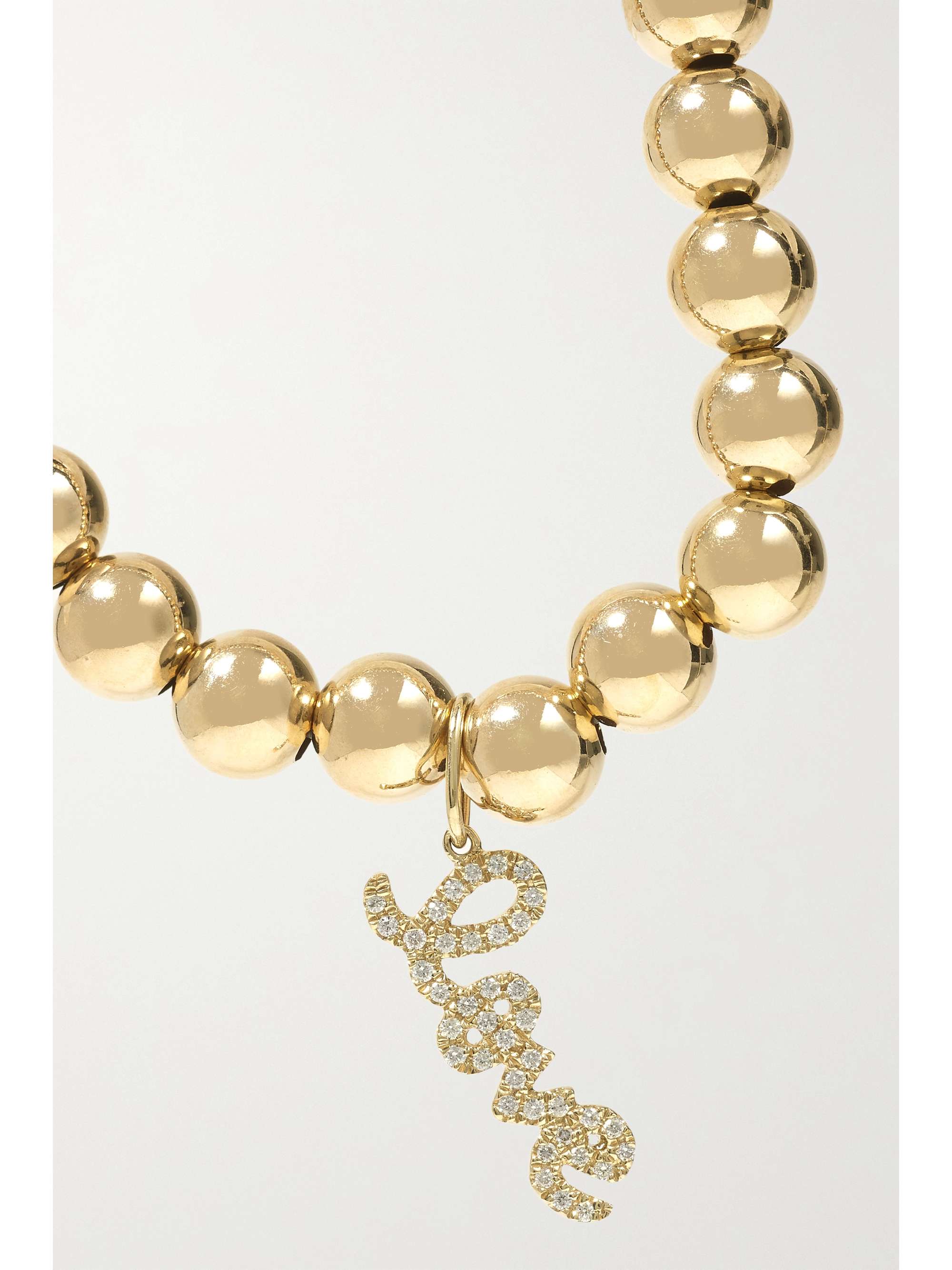 SYDNEY EVAN Small Love 14-karat gold diamond bracelet
