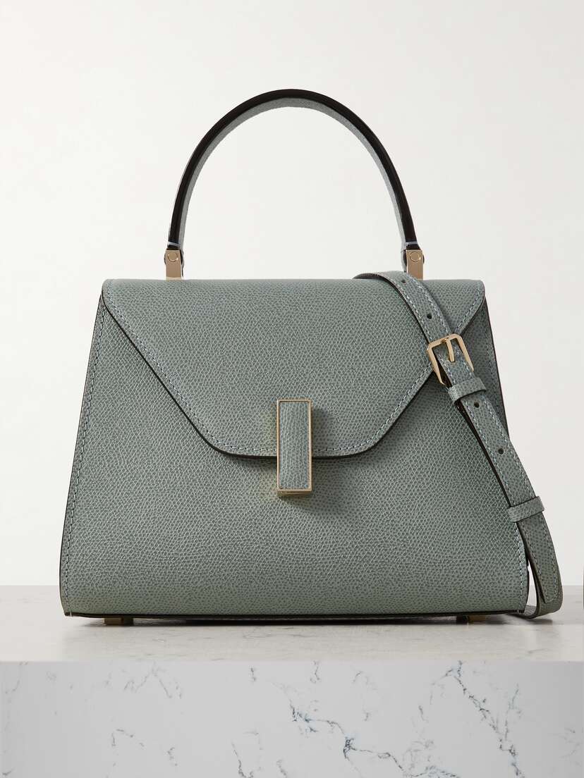 Valextra Iside Mini Textured-leather Tote