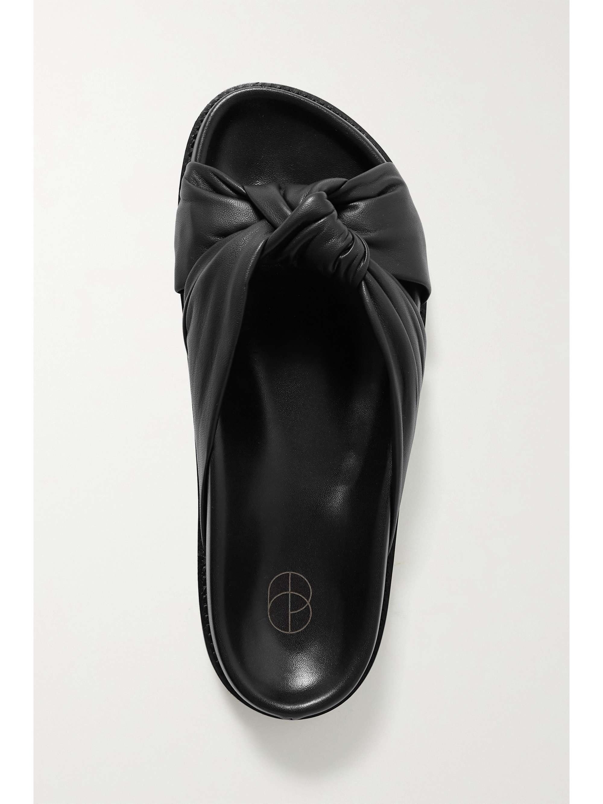 porte & paire black knotted sandals