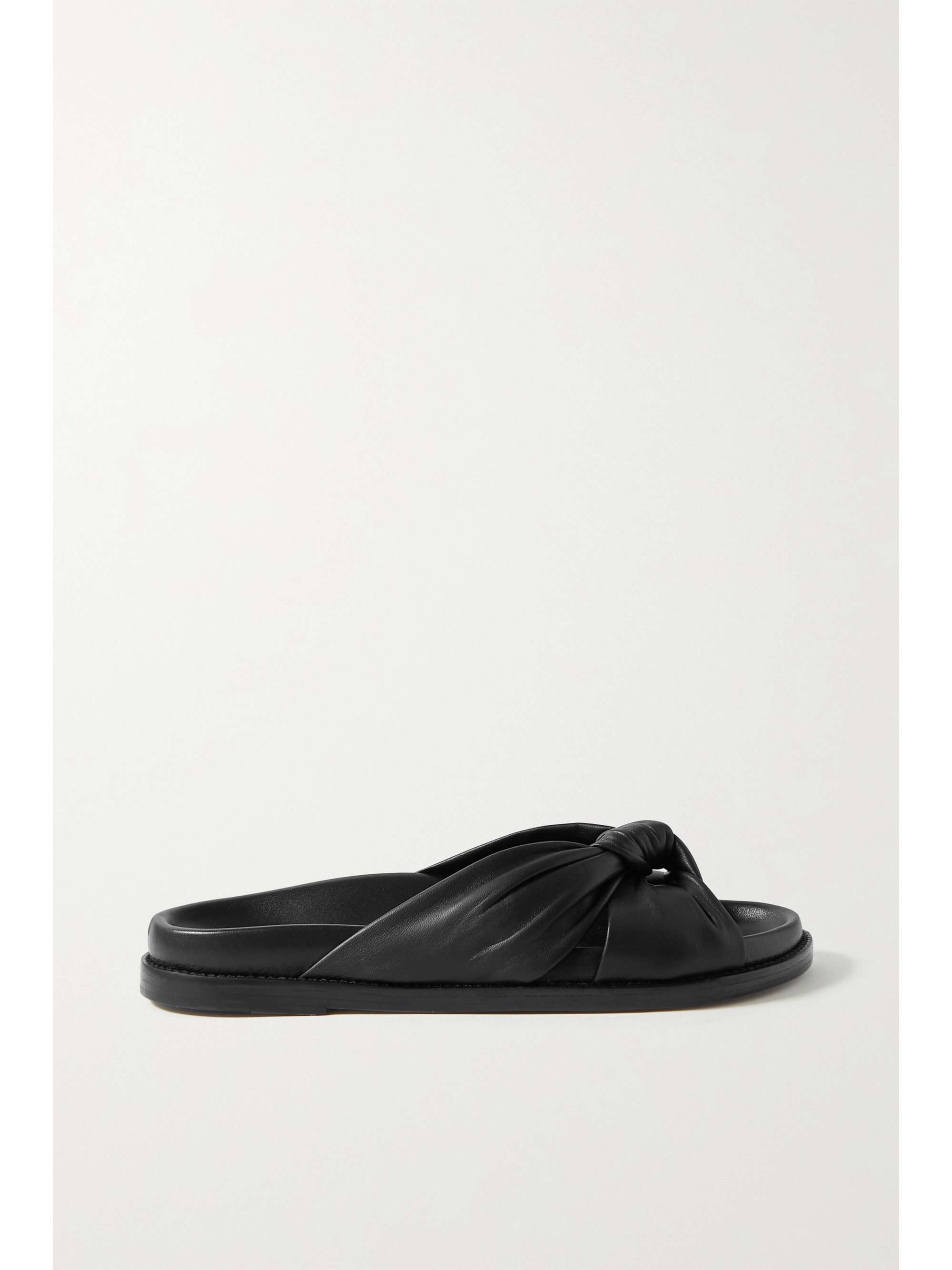 porte & paire black knotted sandals