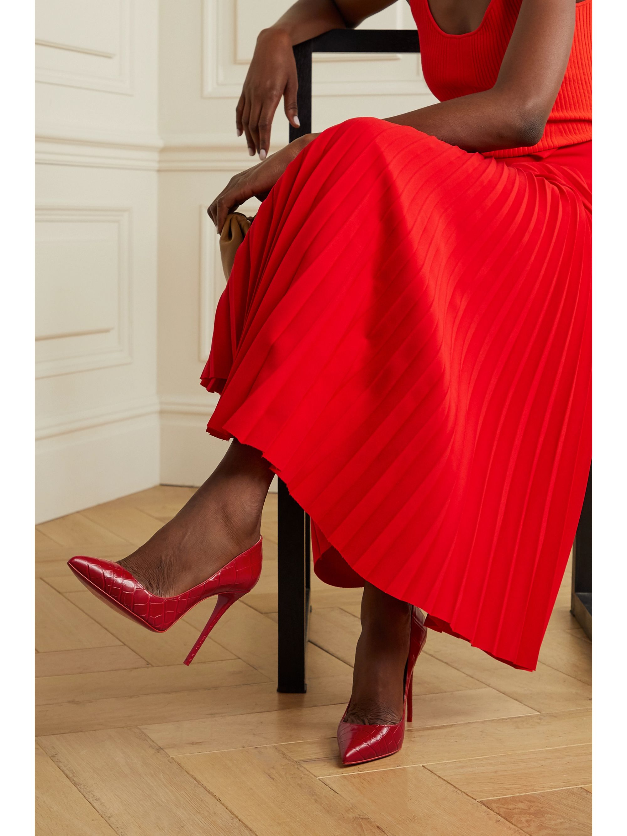 Pigalle Follies 100 croc-effect leather pumps Pigalle Follies 100 croc-effect leather pumps