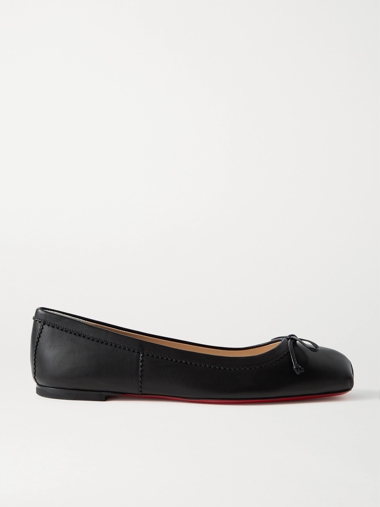 Christian Louboutin - Mamadrague Leather Ballet Flats - Black