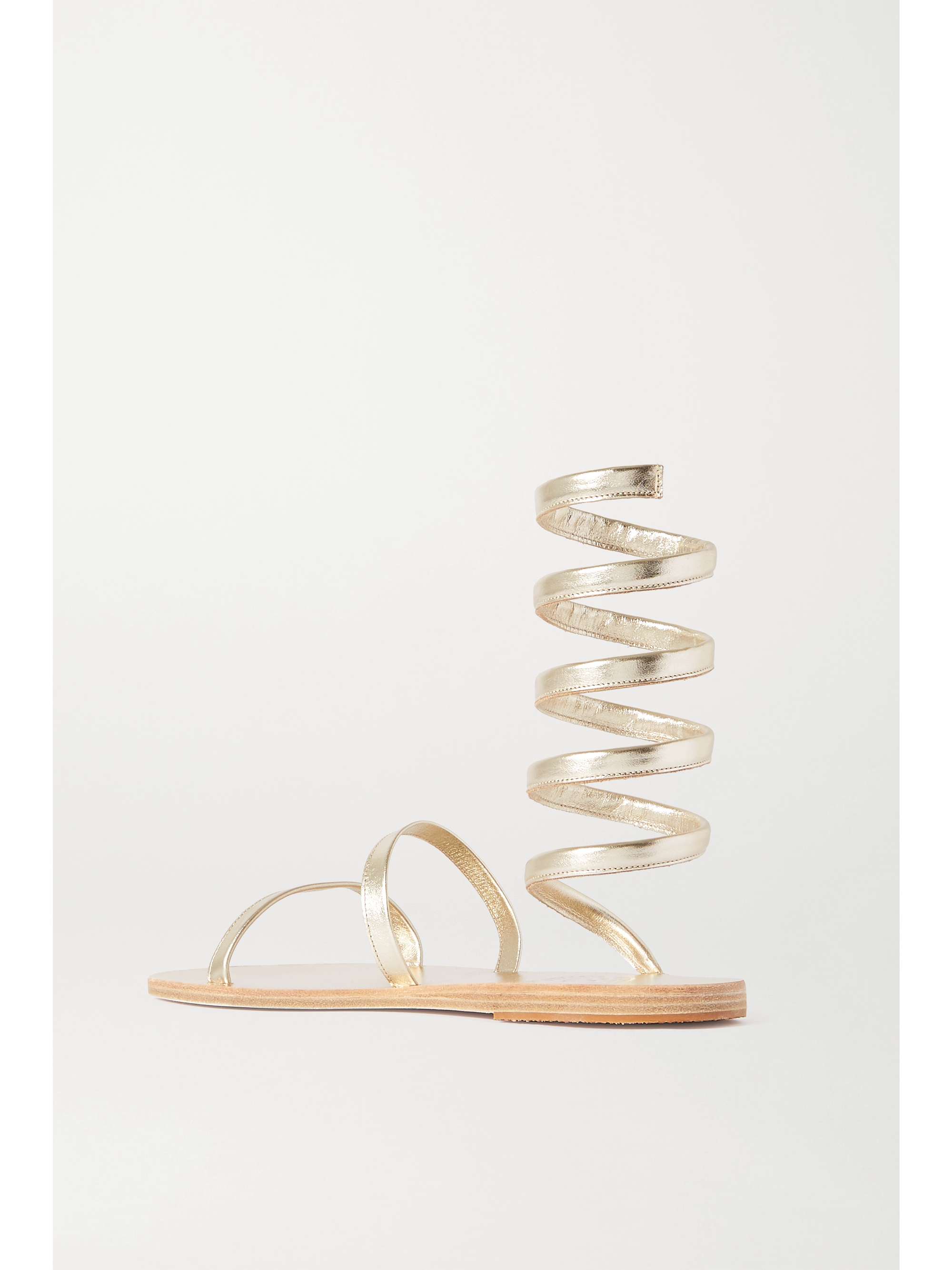 ANCIENT GREEK SANDALS Ofis metallic leather sandals