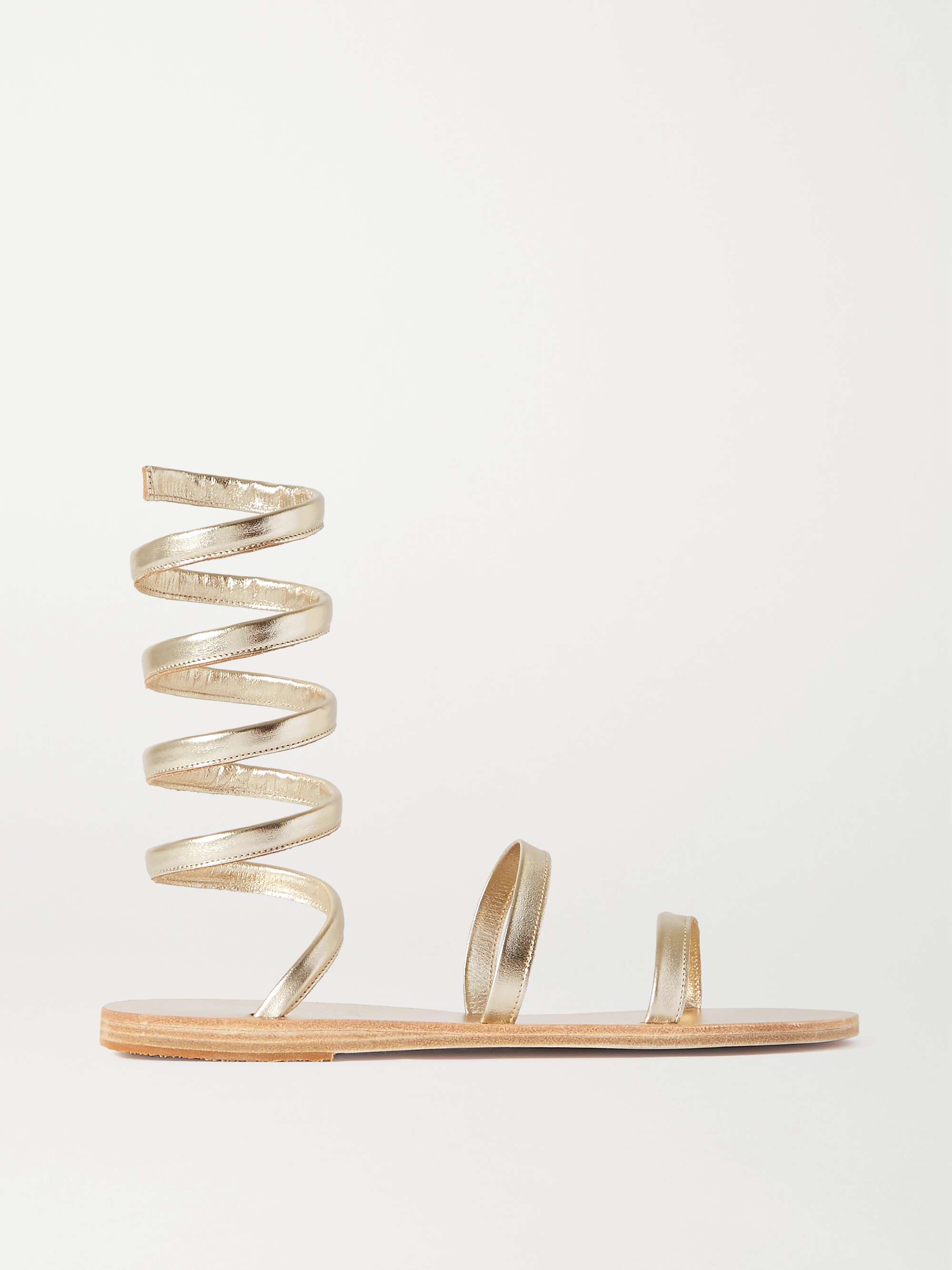 ANCIENT GREEK SANDALS Ofis metallic leather sandals | NET-A