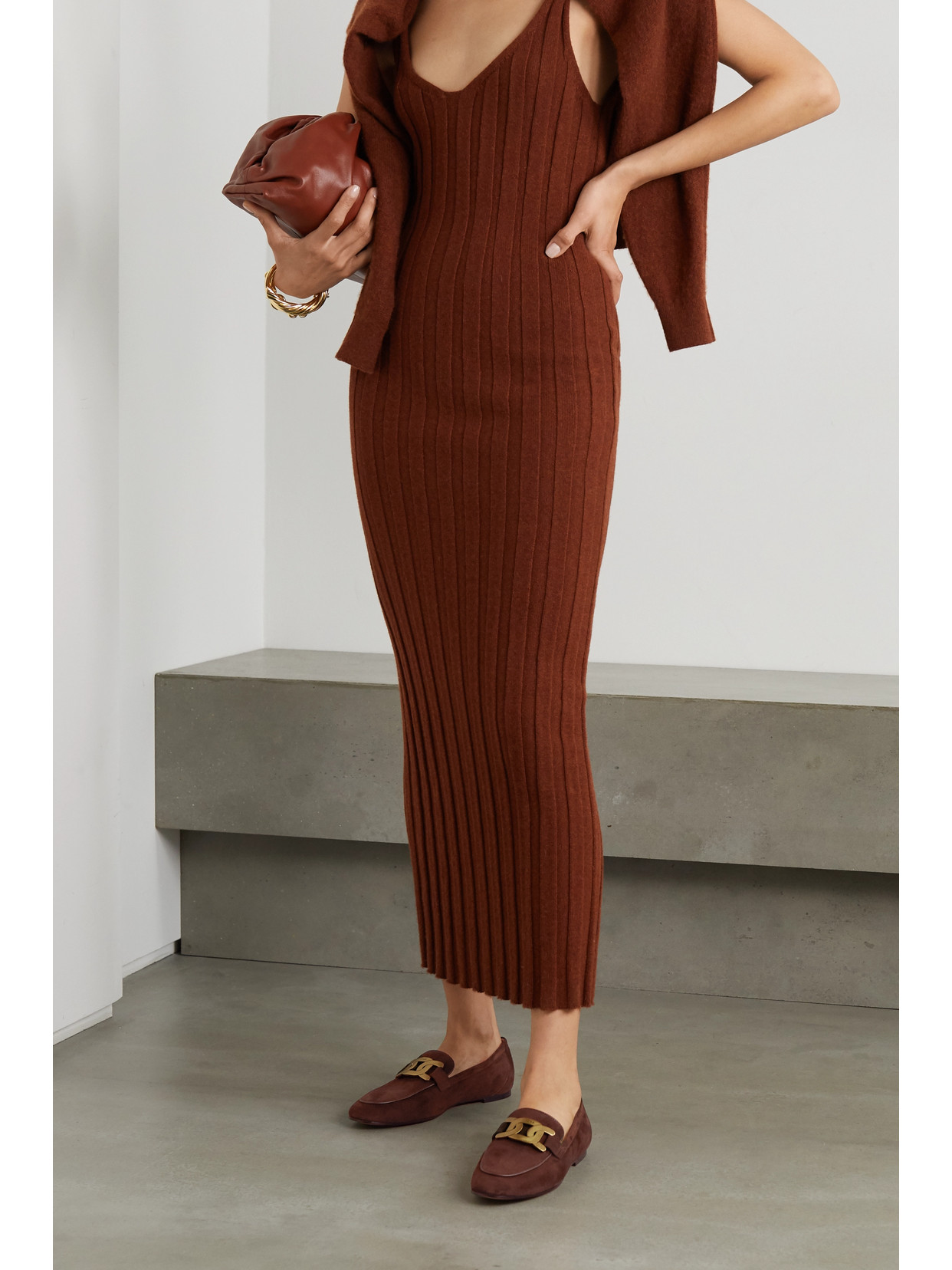Tod's Kate Suede Loafers In Brown In Brown