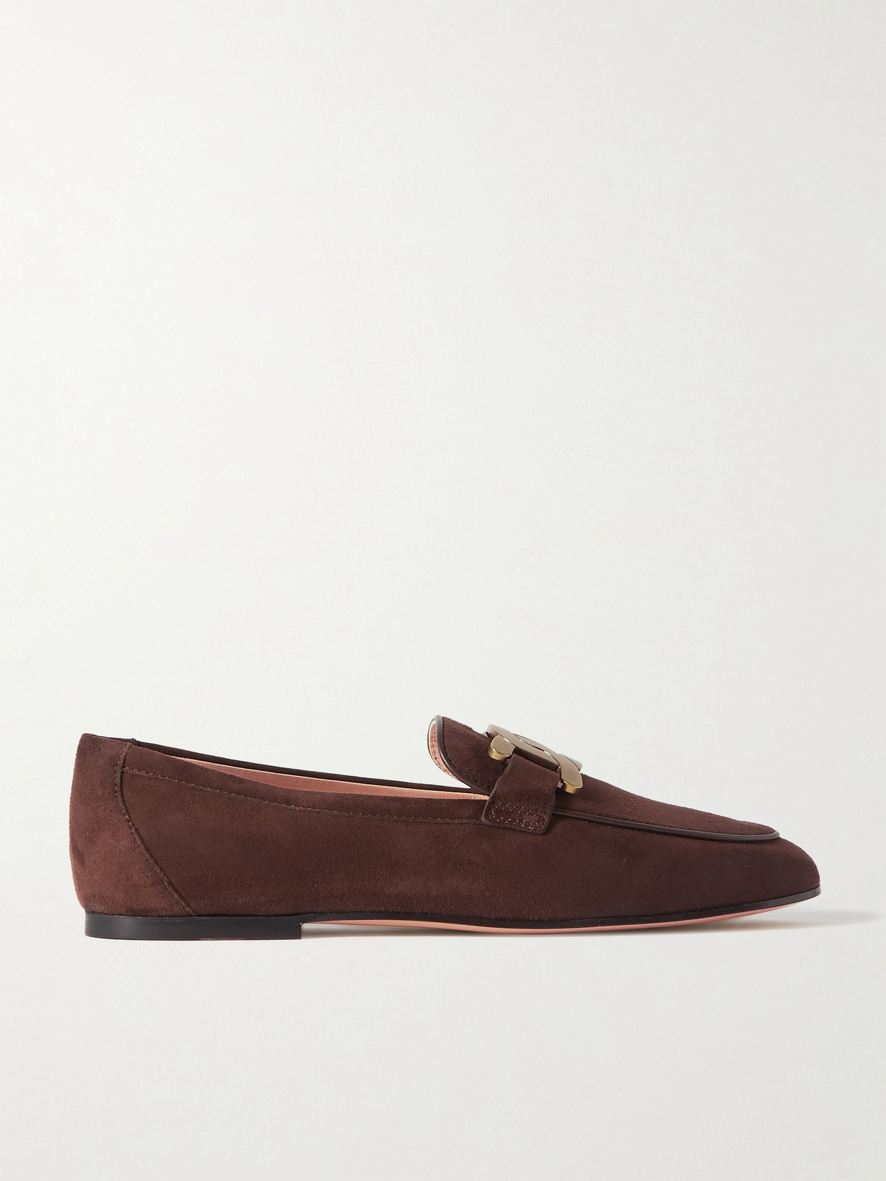 Tod's Dark Brown Dark Brown Kate Suede Loafers In Brown