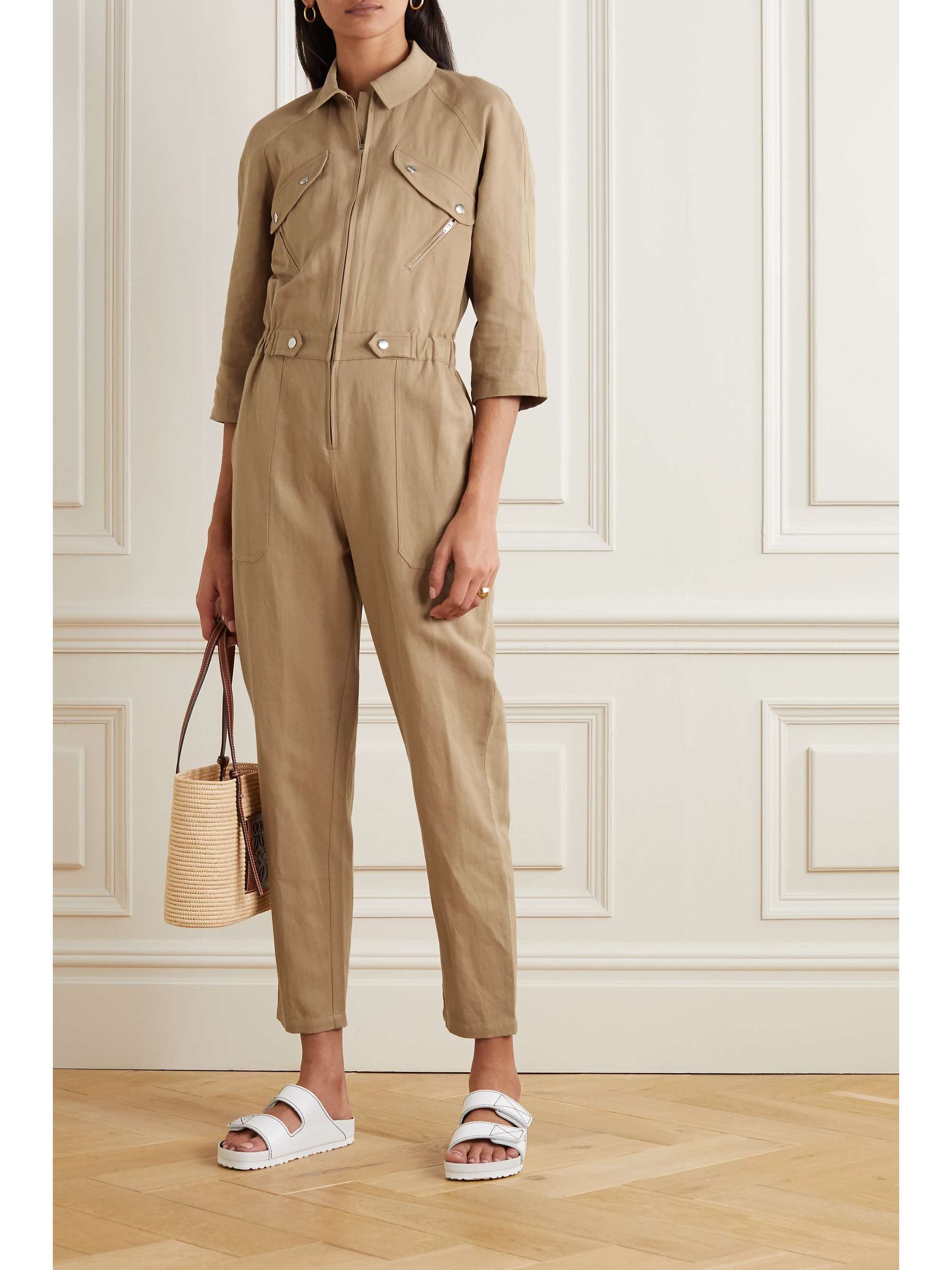 APIECE APART Amelia linen and cotton-blend jumpsuit
