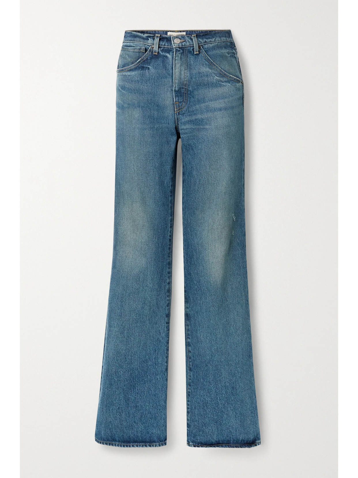 Nili Lotan Celia High-rise Straight-leg Jeans In Blue