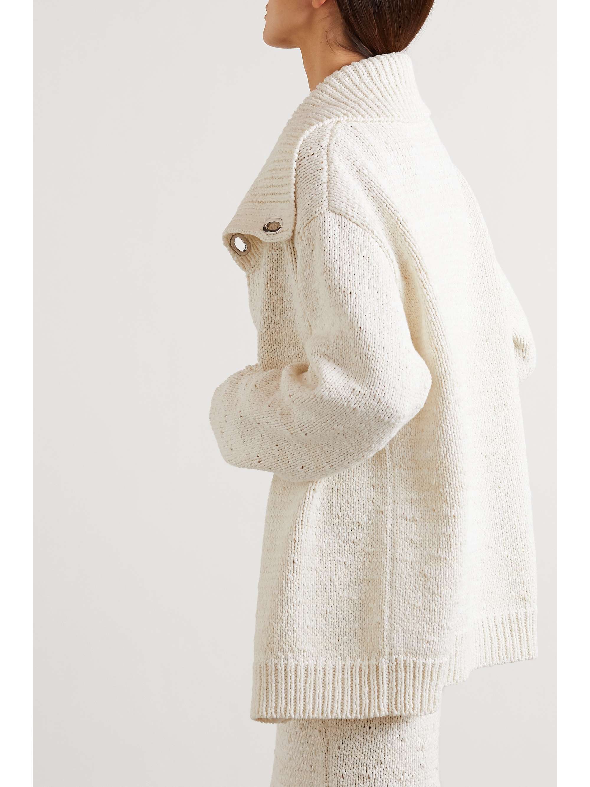 oversized knit jacket