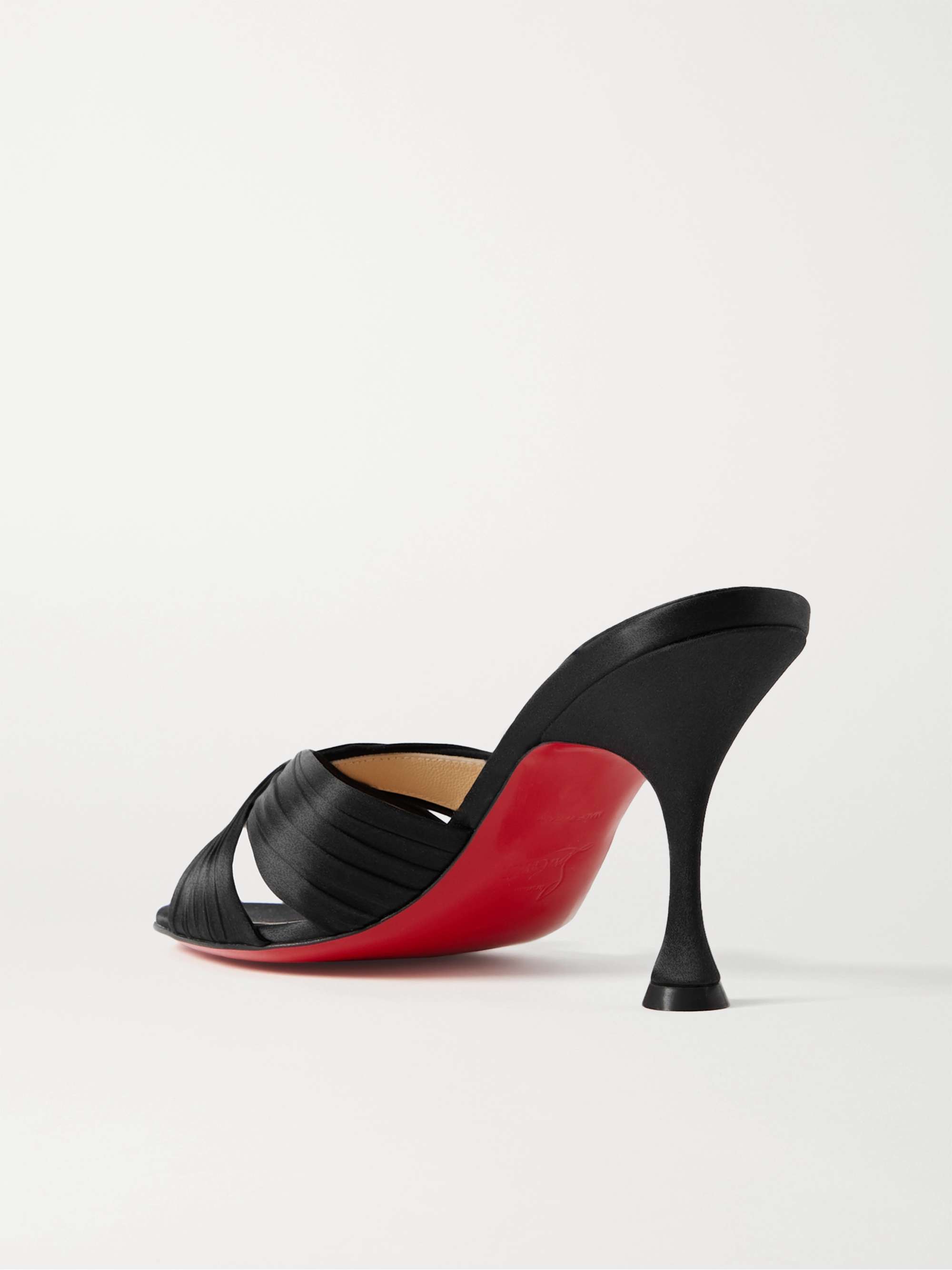 CHRISTIAN LOUBOUTIN Nicol is Back 85 satin mules