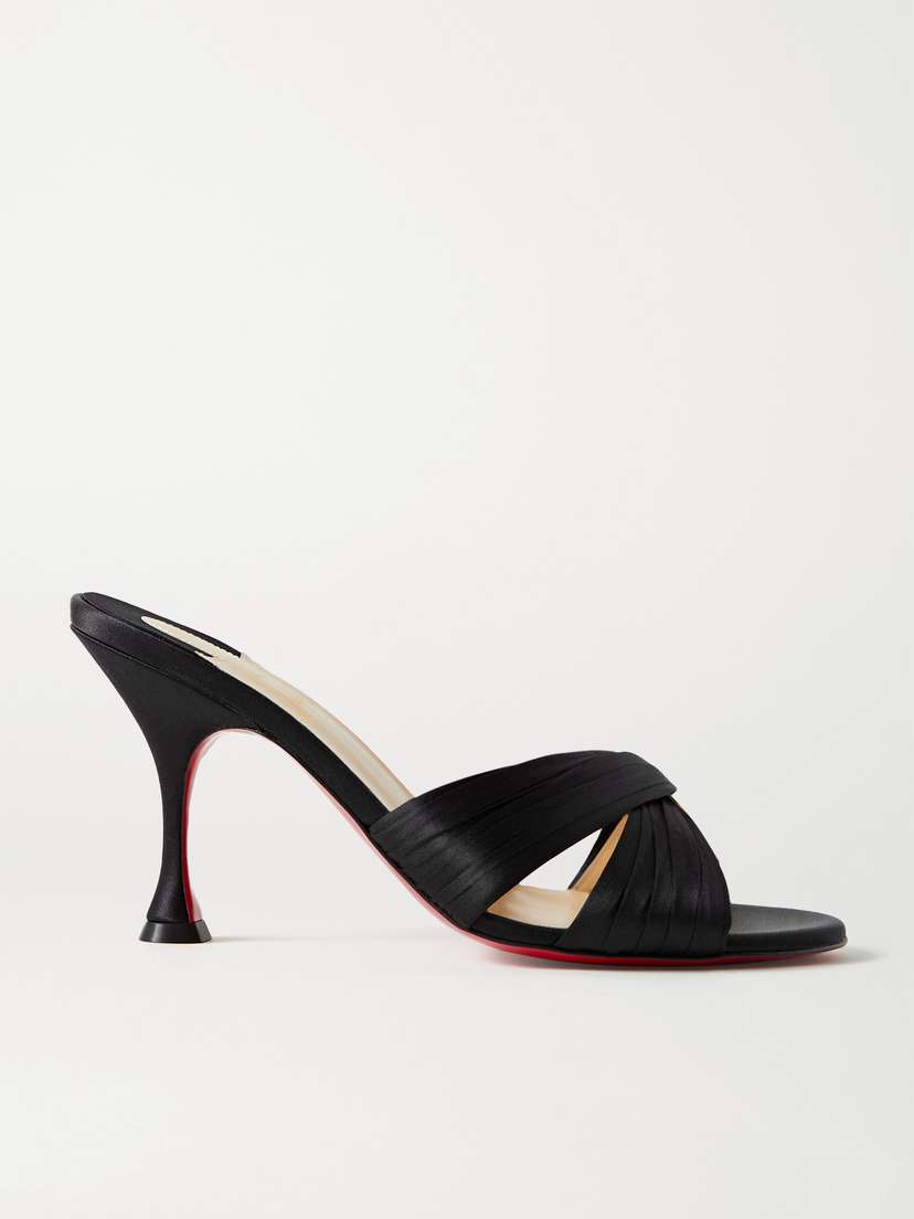Christian Louboutin Nicol Is Back 85 Satin Mules