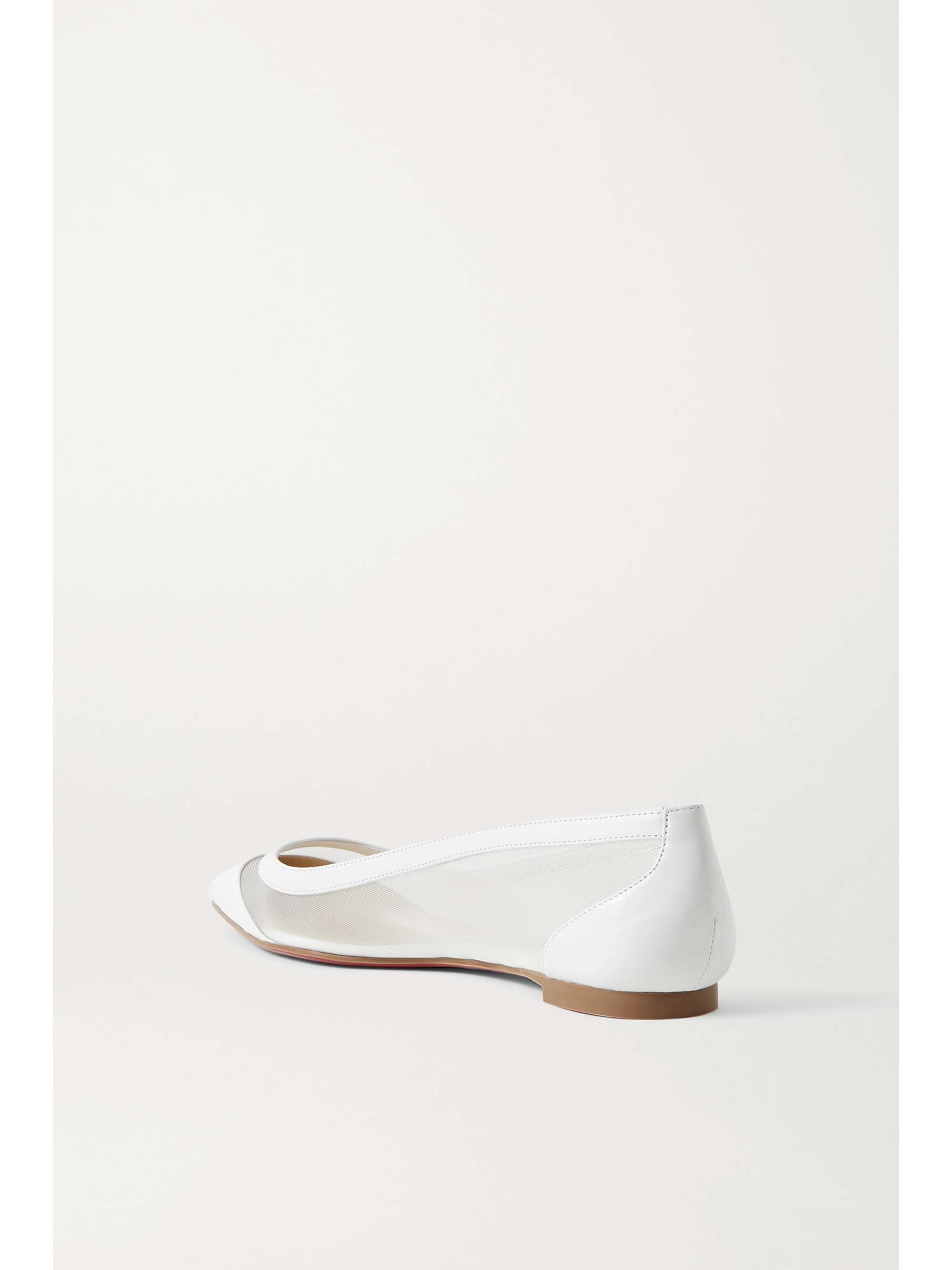 Gravere klinke dyd White Galativi leather and mesh point-toe flats | CHRISTIAN LOUBOUTIN |  NET-A-PORTER