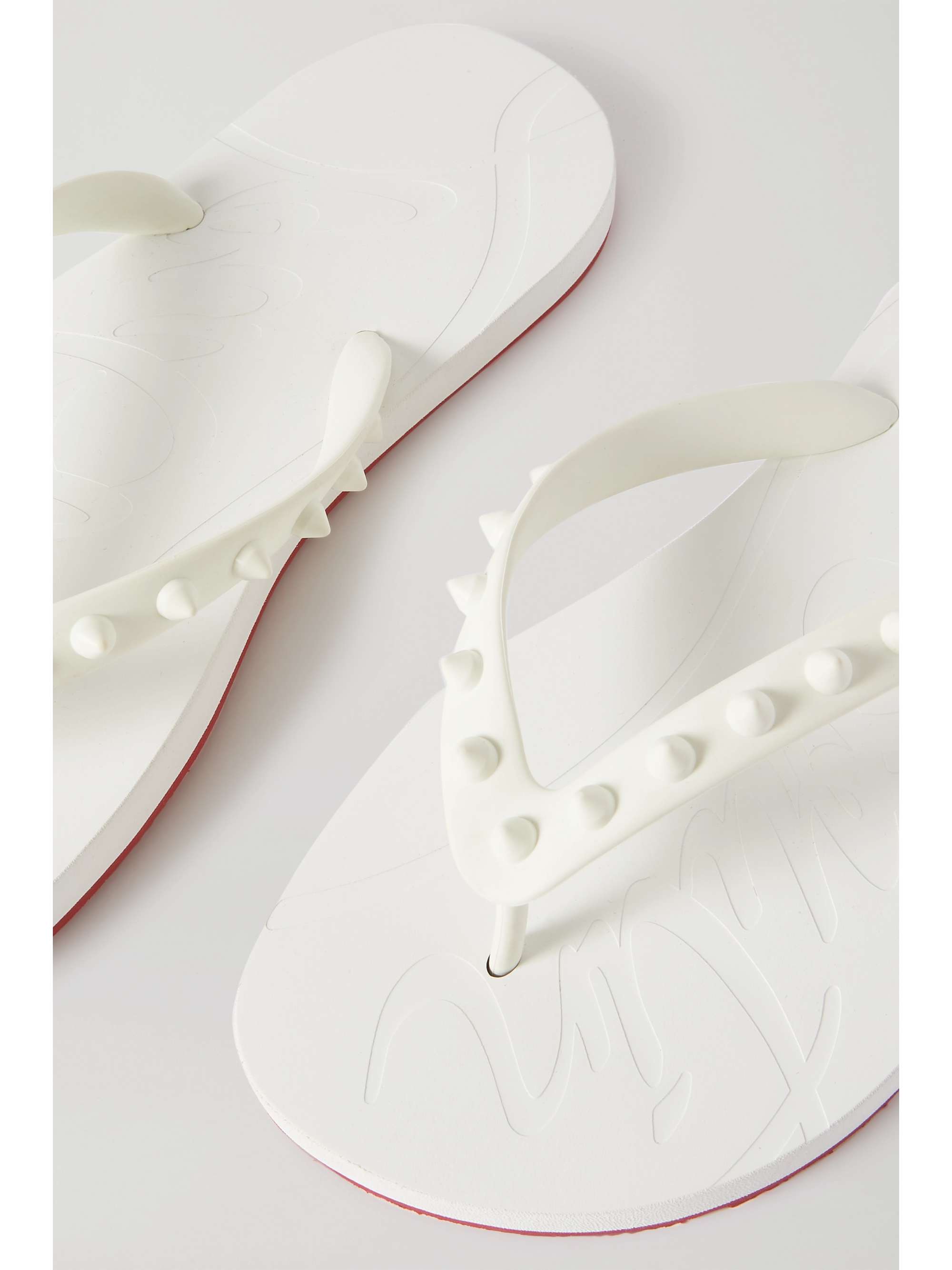 CHRISTIAN LOUBOUTIN Loubi Flip Donna spiked rubber flip flops