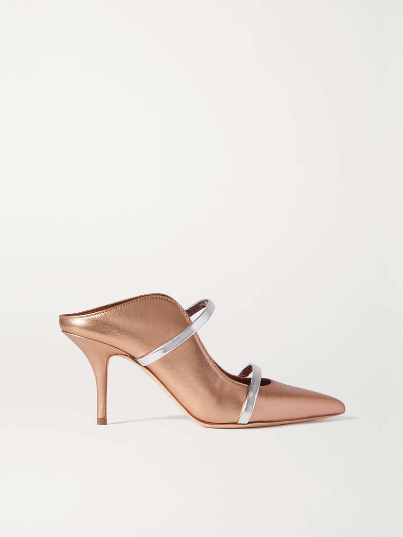 Malone Souliers Maureen 70 Metallic Leather Mules