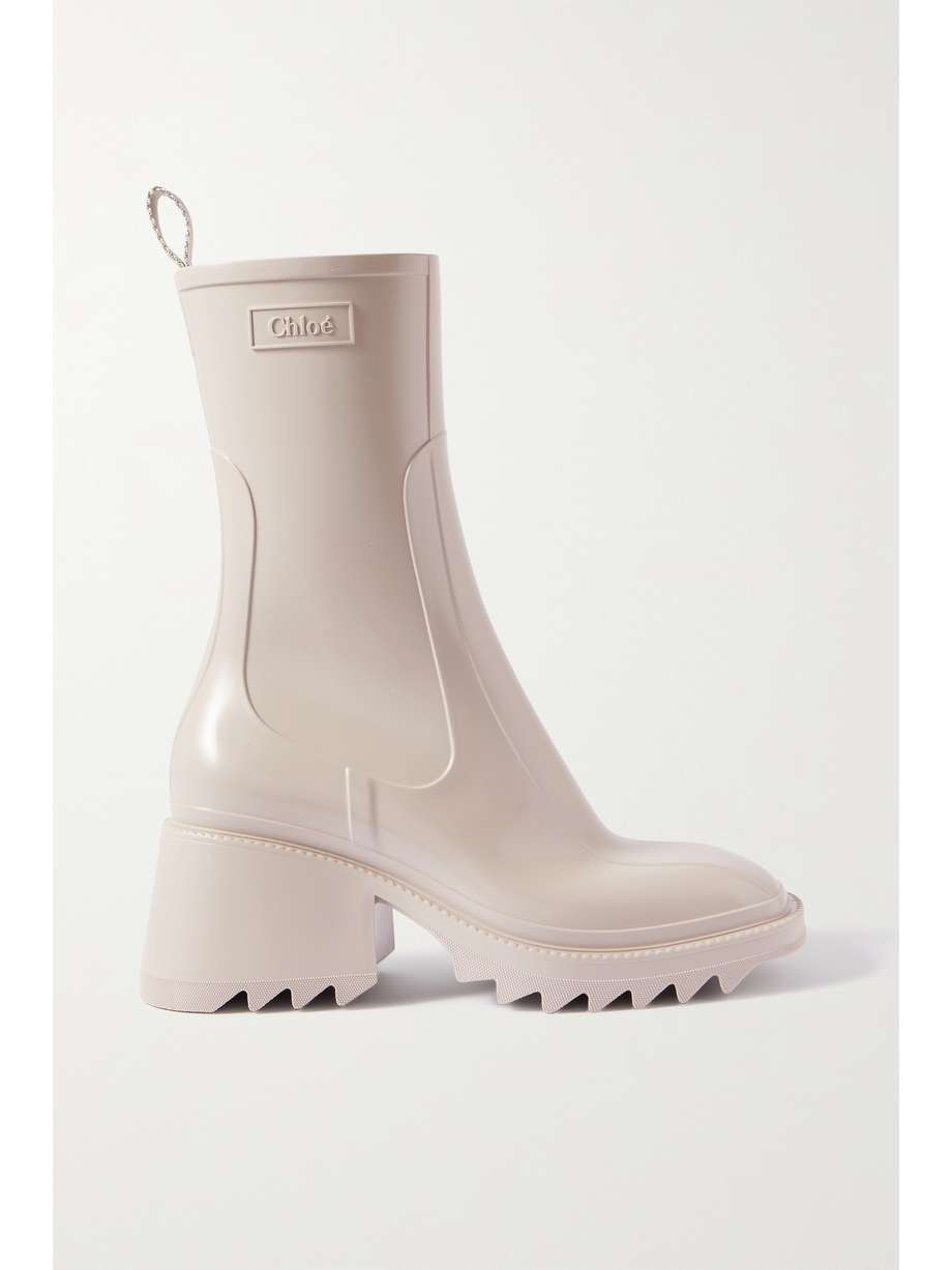 Logo Embossed Rubber Boots