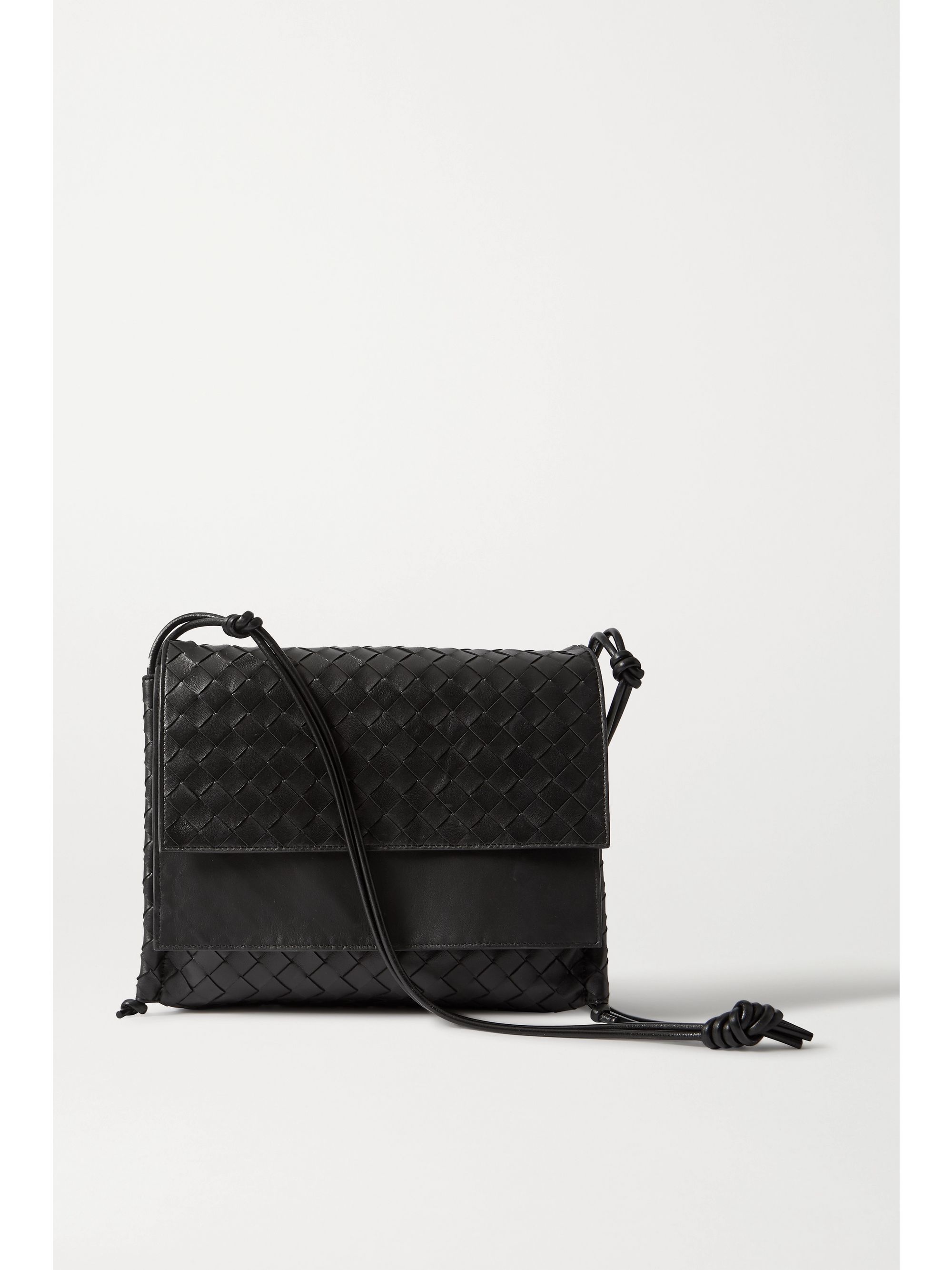 intrecciato leather shoulder bag