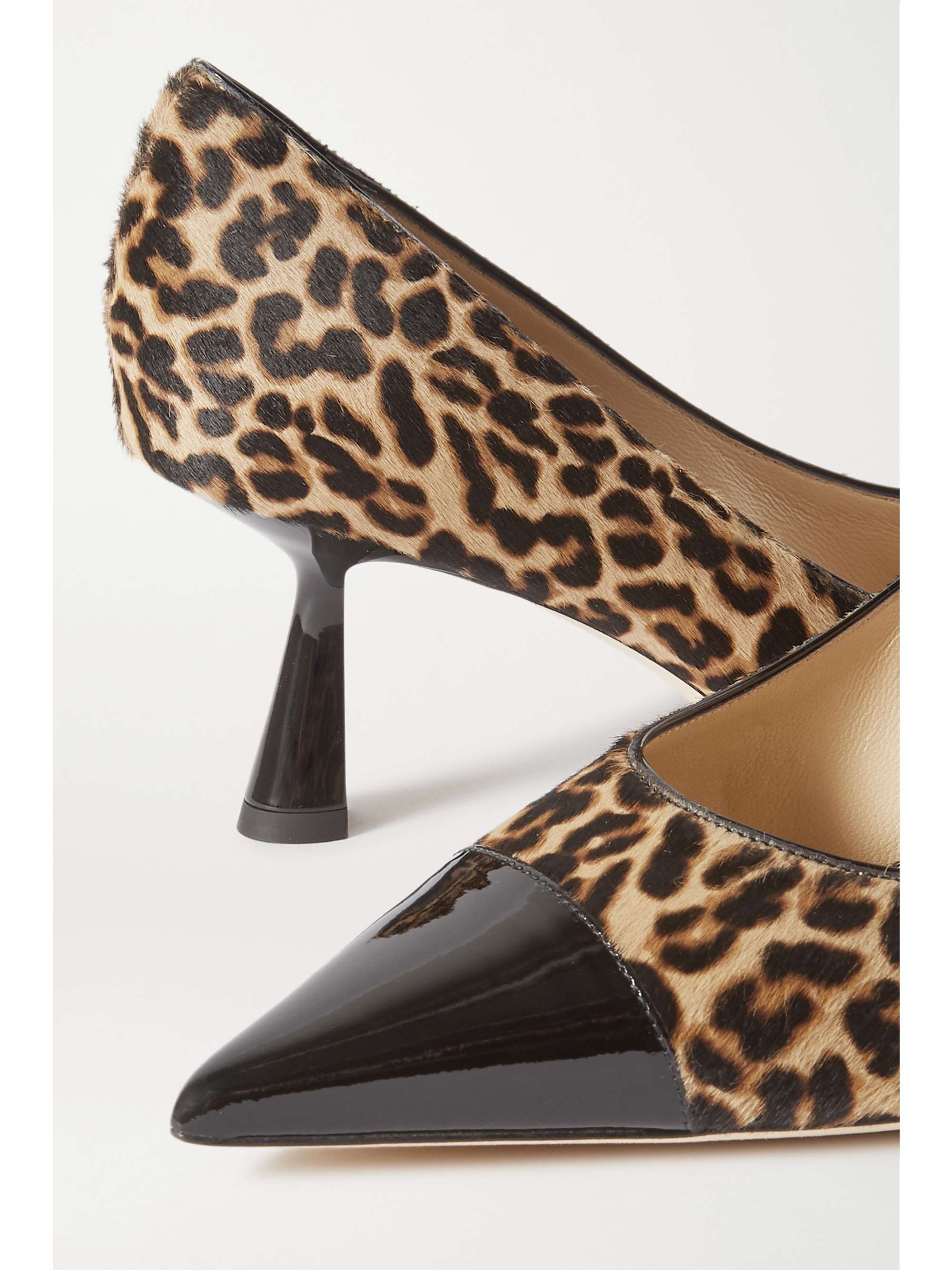 leopard patent pumps