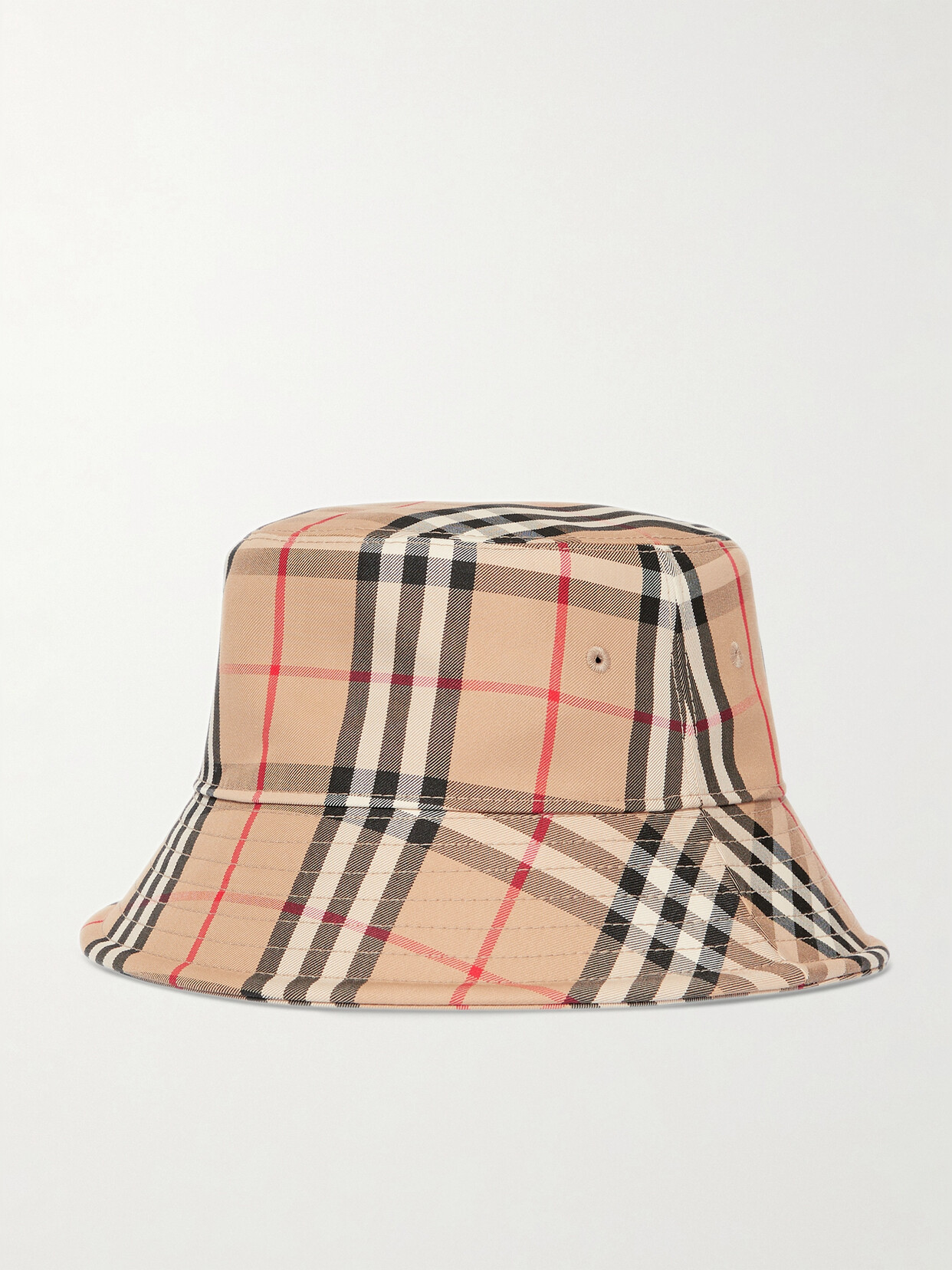 Burberry Checked Cotton-blend Twill Bucket Hat - Neutrals